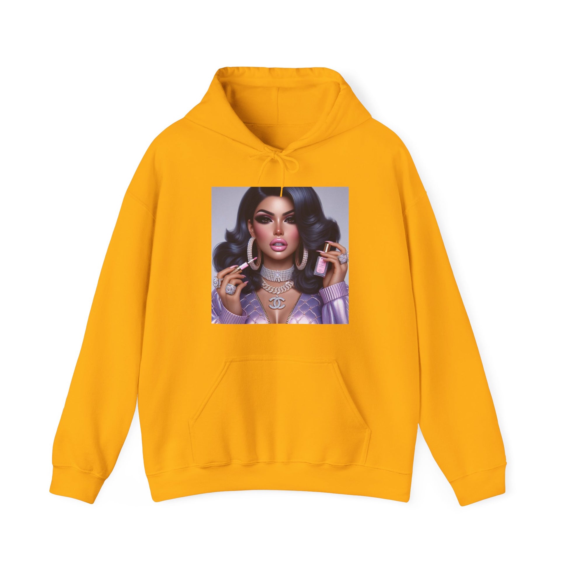 Gloss Up Hoodie Hoodie Printify Gold S