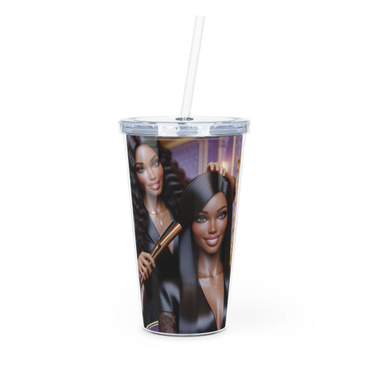 Hair Day Tumbler with Straw Mug Printify 20oz Transparent