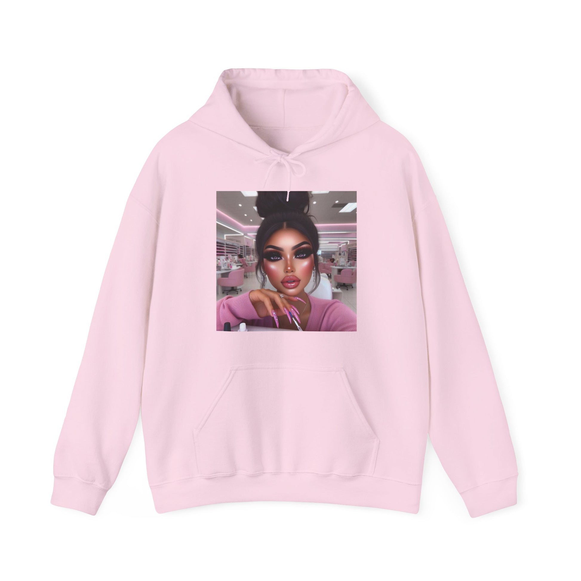 Nail Day Hoodie Hoodie Printify Light Pink S