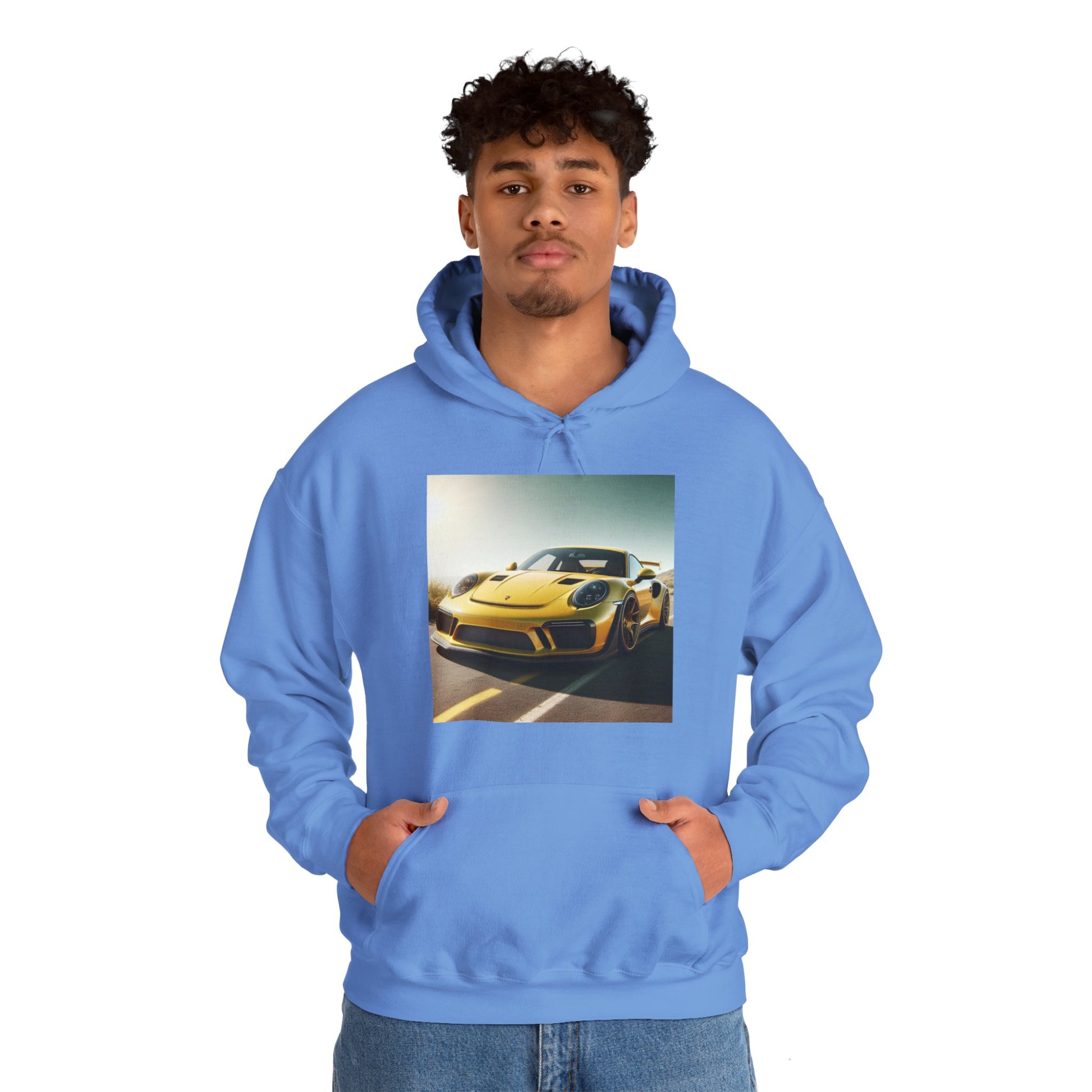 Yellow Porsche Hoodie Hoodie Printify