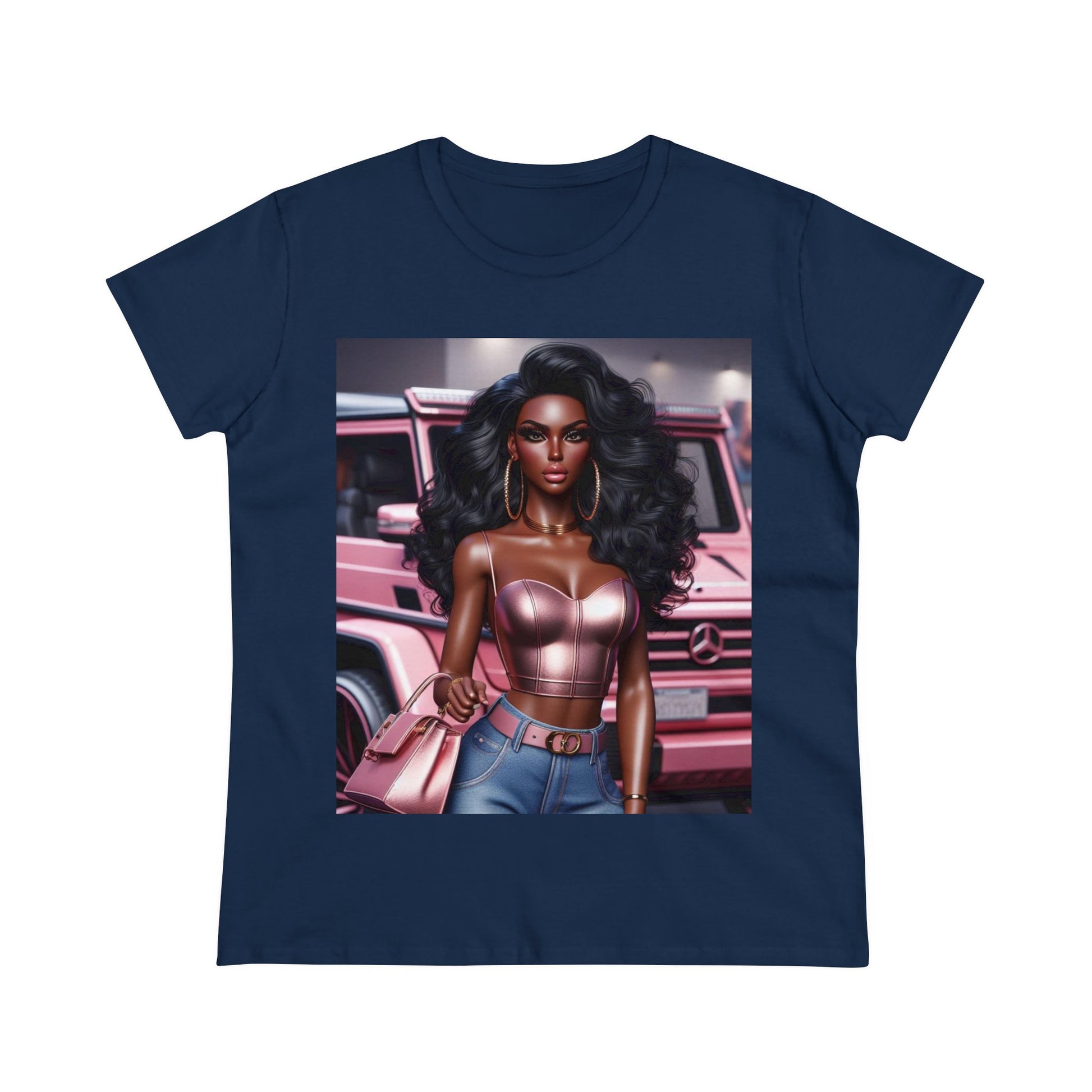 Pink Luxury T-Shirt T-Shirt Printify Navy S