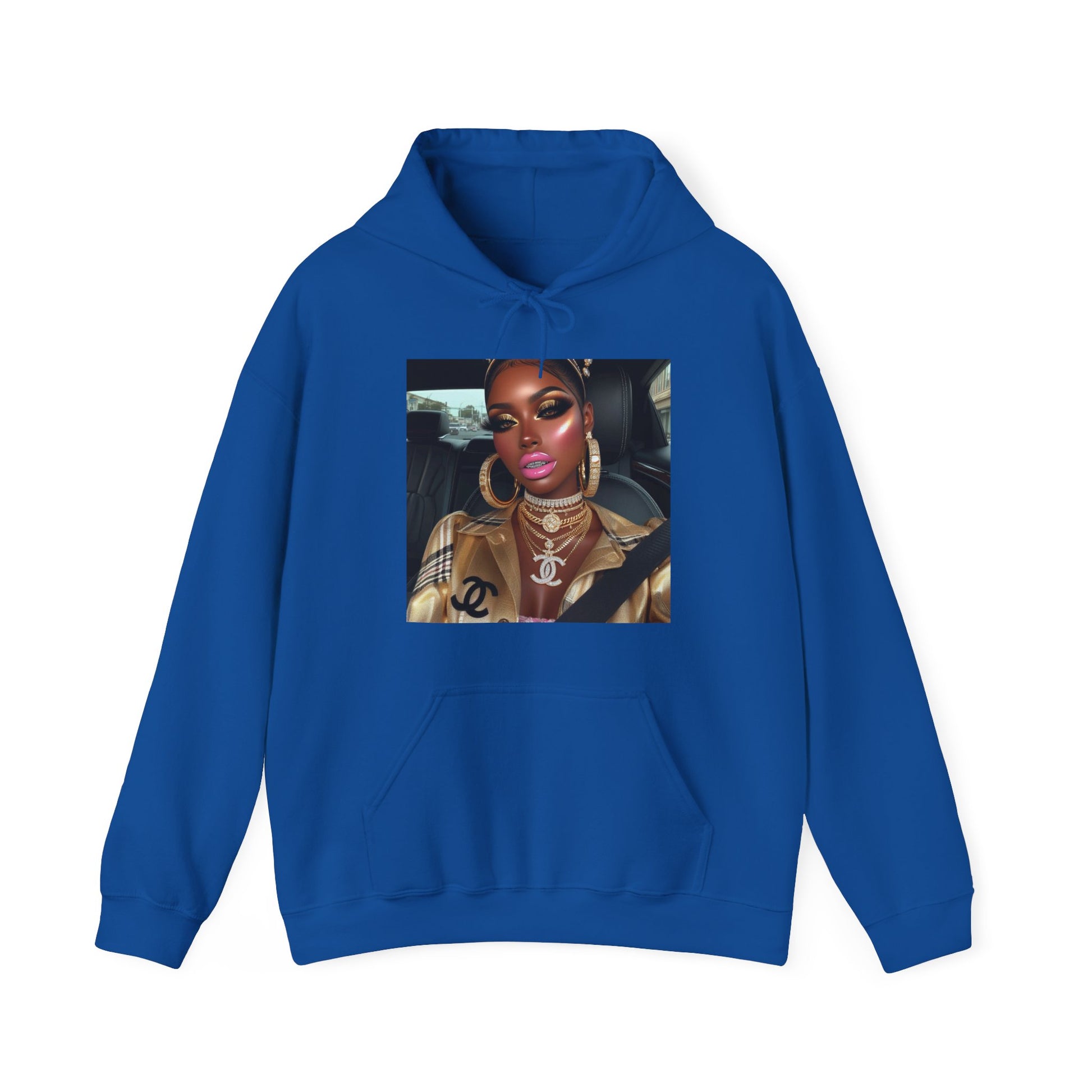 Car Beauty Hoodie Hoodie Printify Royal S