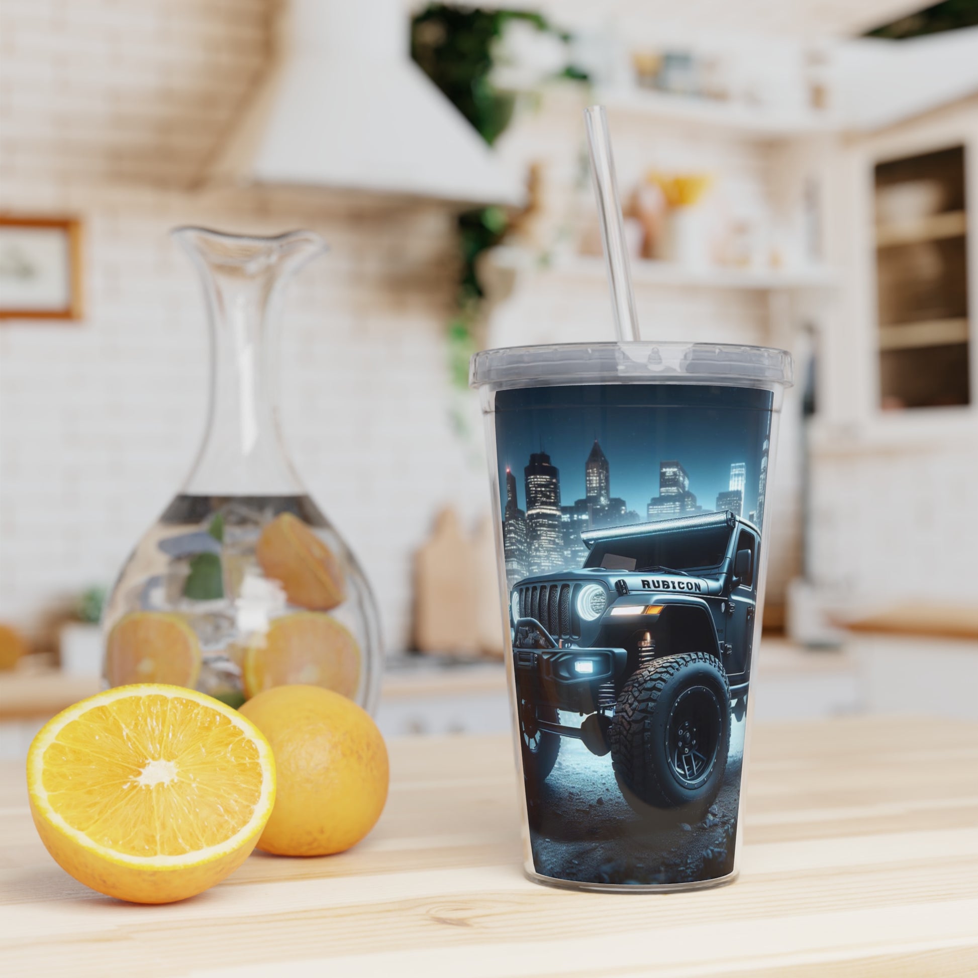 Gray Rubicon Tumbler with Straw Mug Printify