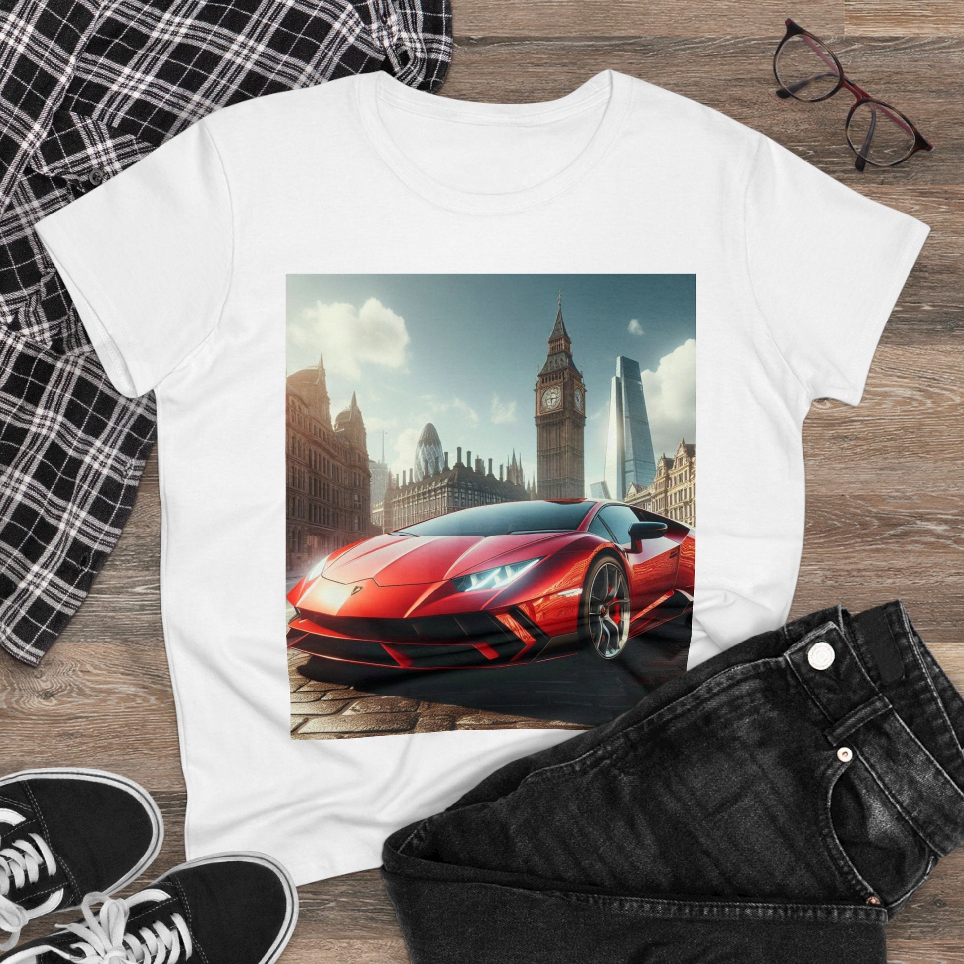 Red Lamborghini T-Shirt T-Shirt Printify