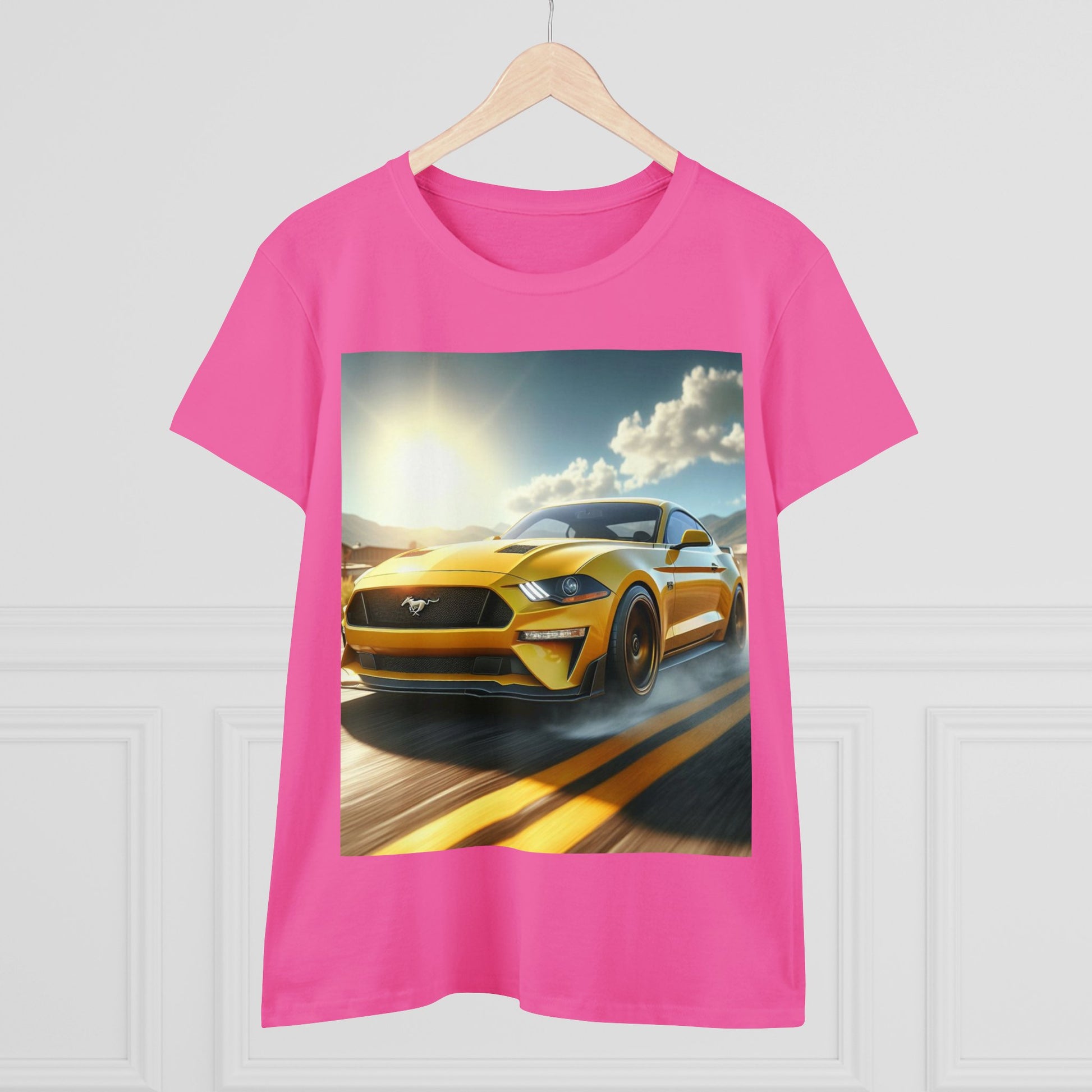 Yellow Mustang T-Shirt T-Shirt Printify