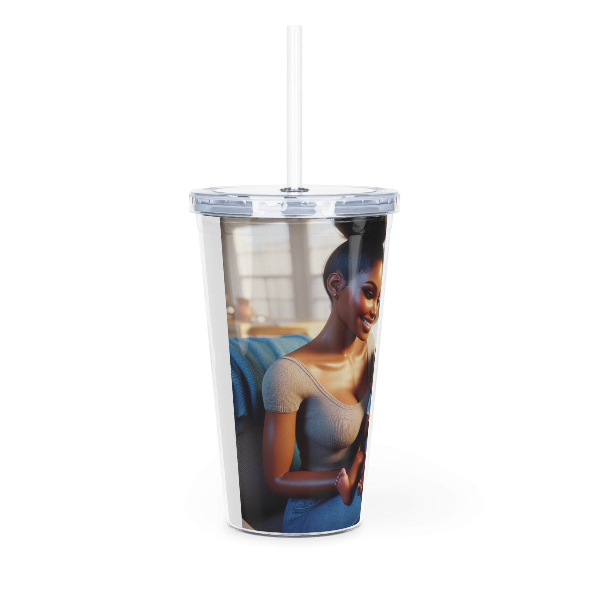 Family Time Tumbler with Straw Mug Printify