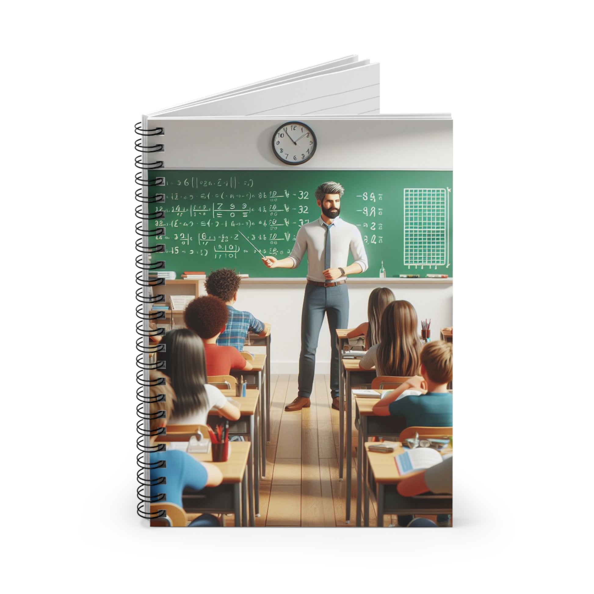 Class in Session Spiral Notebook Paper products Printify