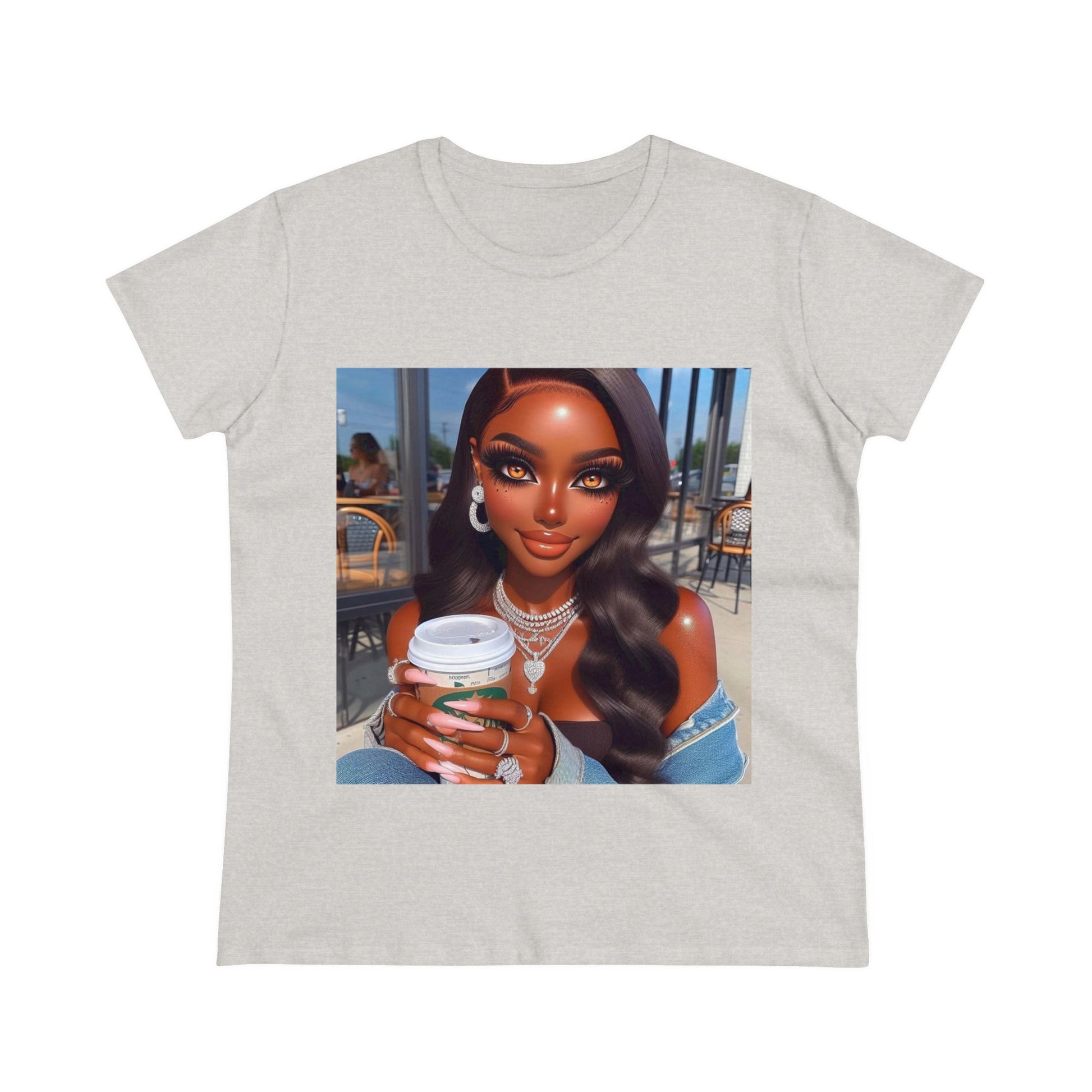 Coffee Beauty T-Shirt T-Shirt Printify Ash S