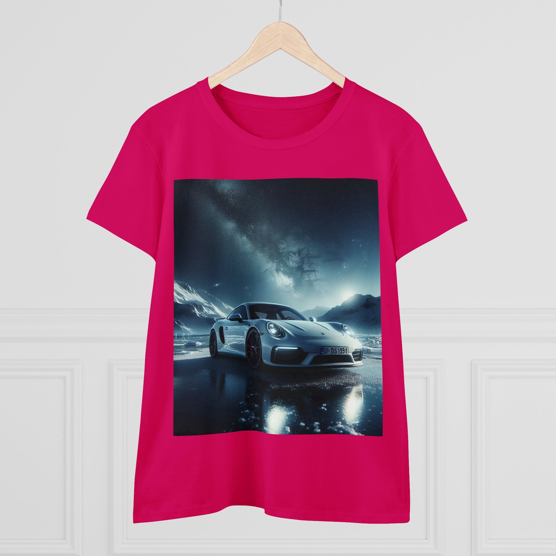 White Porsche T-Shirt T-Shirt Printify