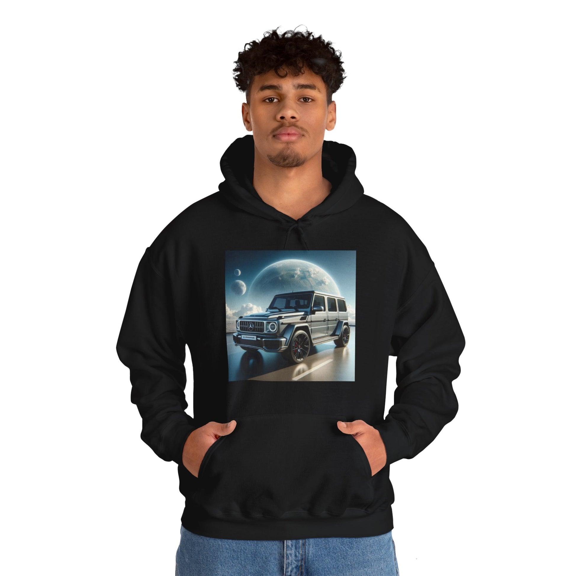 Silver G-Wagon Hoodie Hoodie Printify