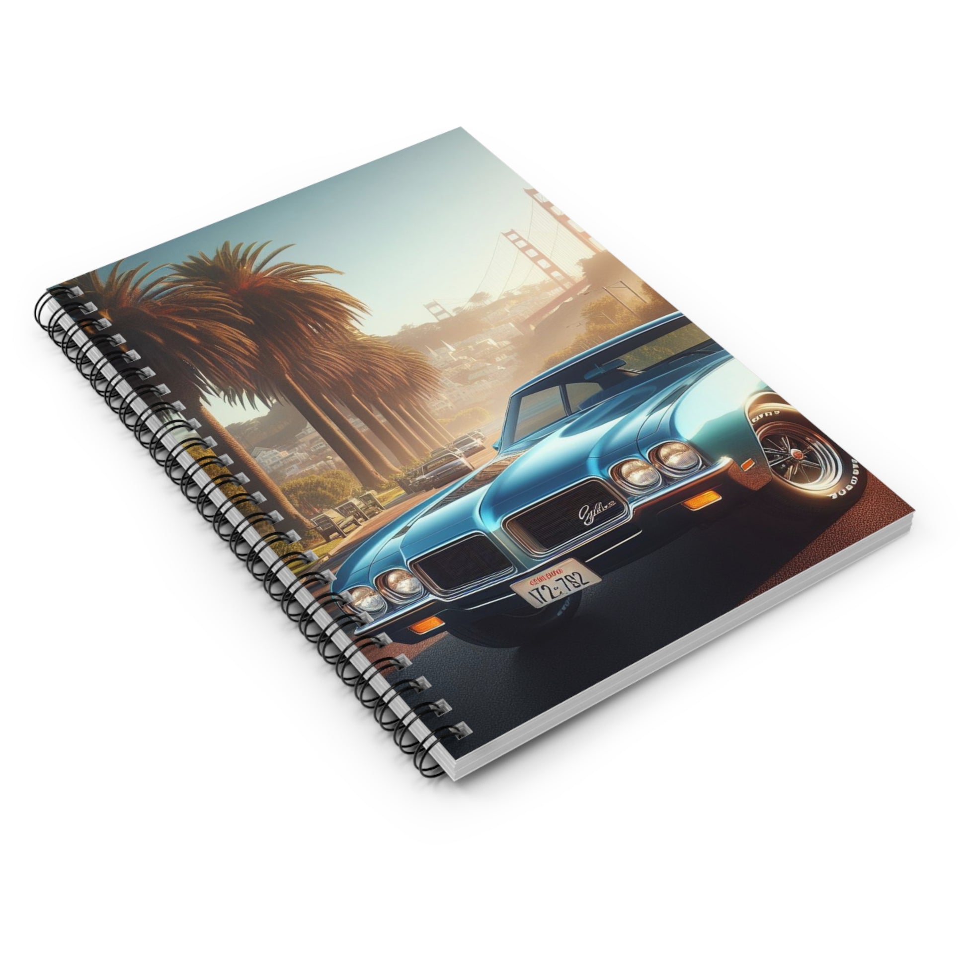 1972 Blue Buick Gran Sport Spiral Notebook Paper products Printify