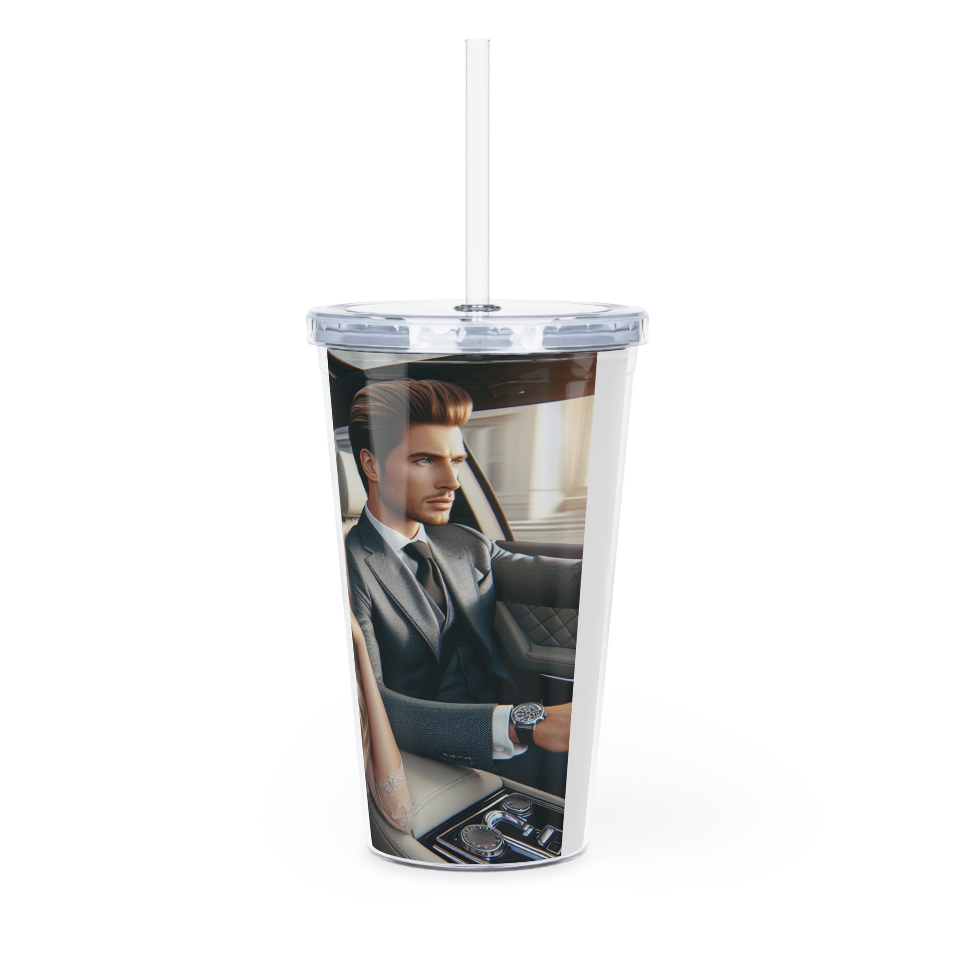 Elegant Drive Tumbler with Straw Mug Printify