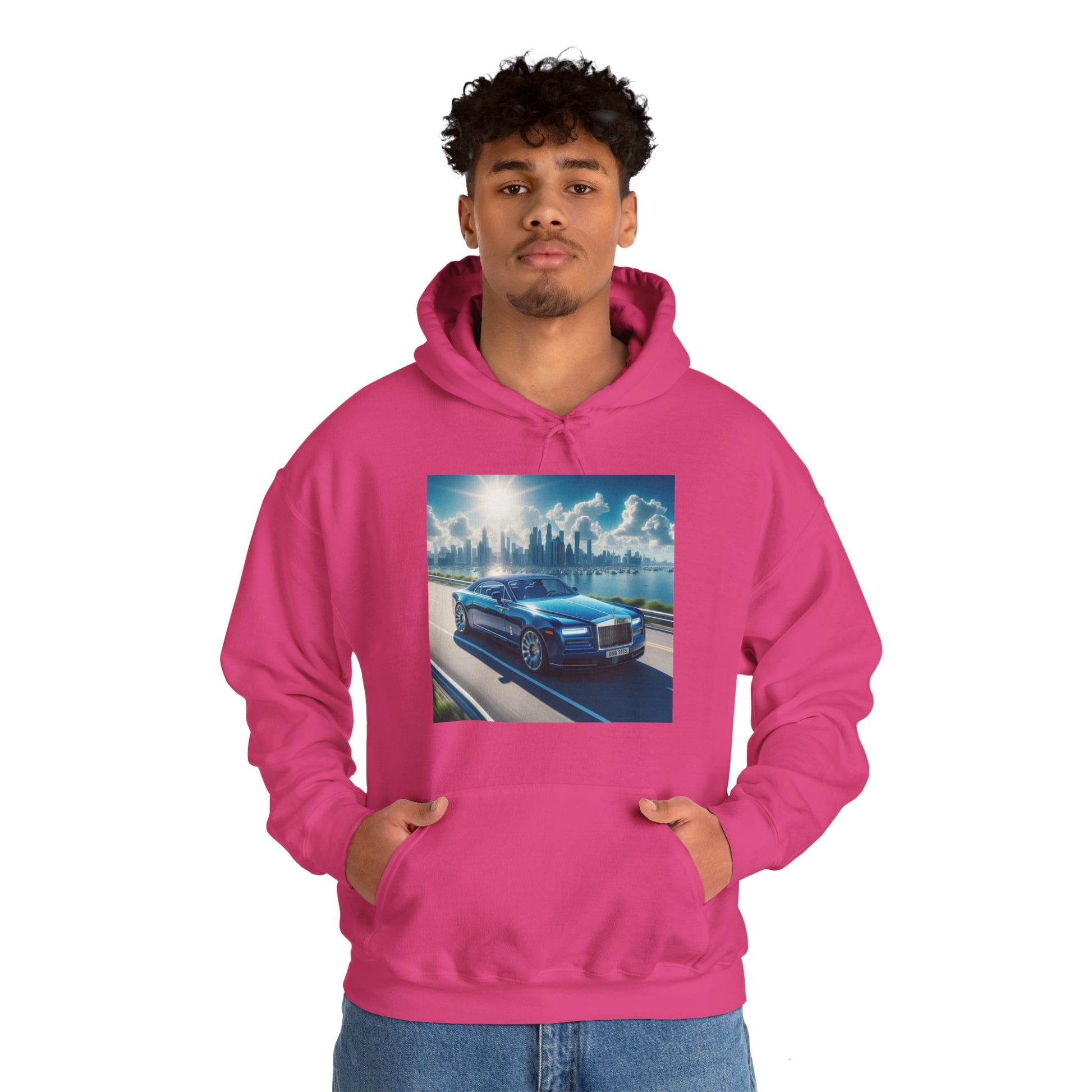 Blue Rolls Royce Hoodie Hoodie Printify