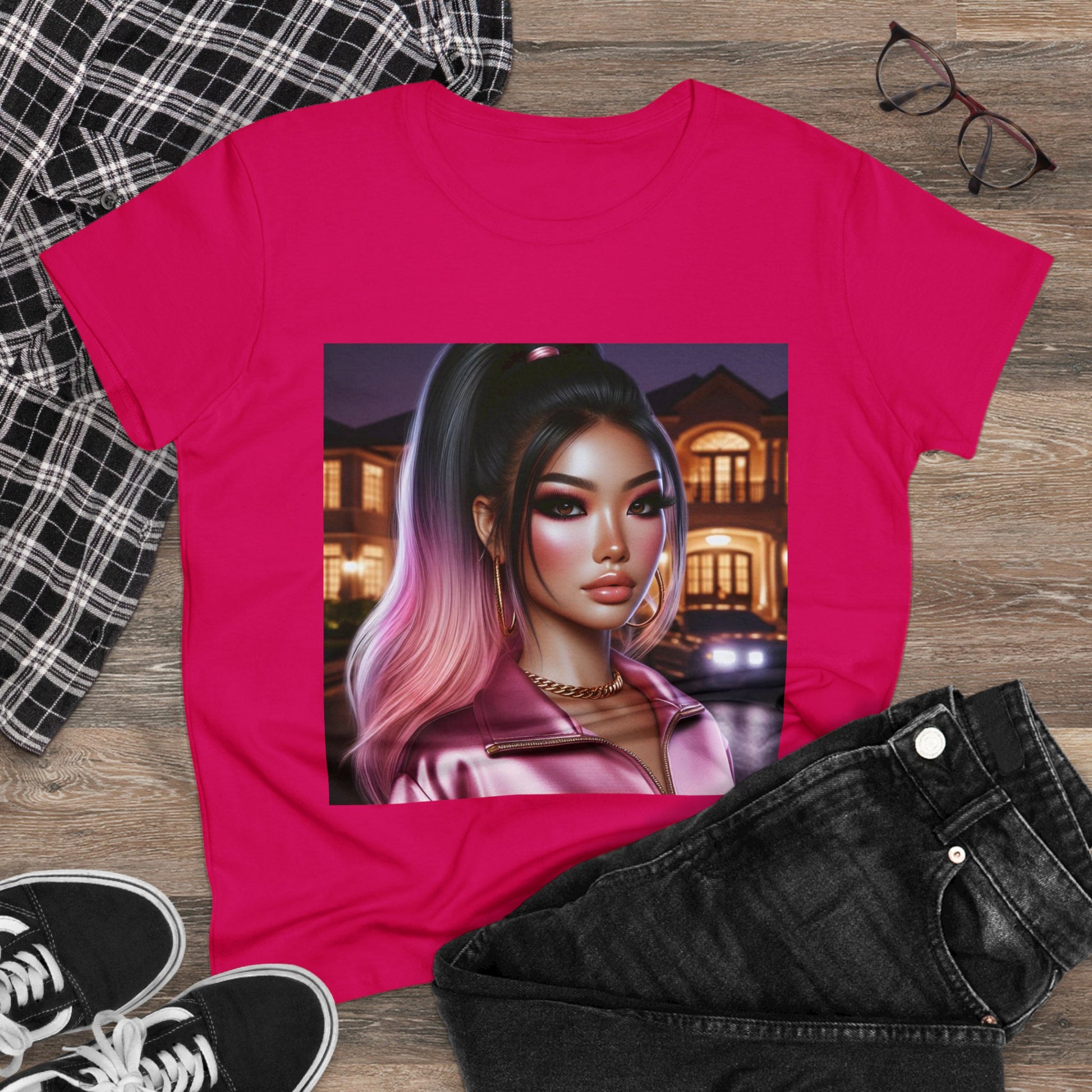 Pink at Night T-Shirt T-Shirt Printify