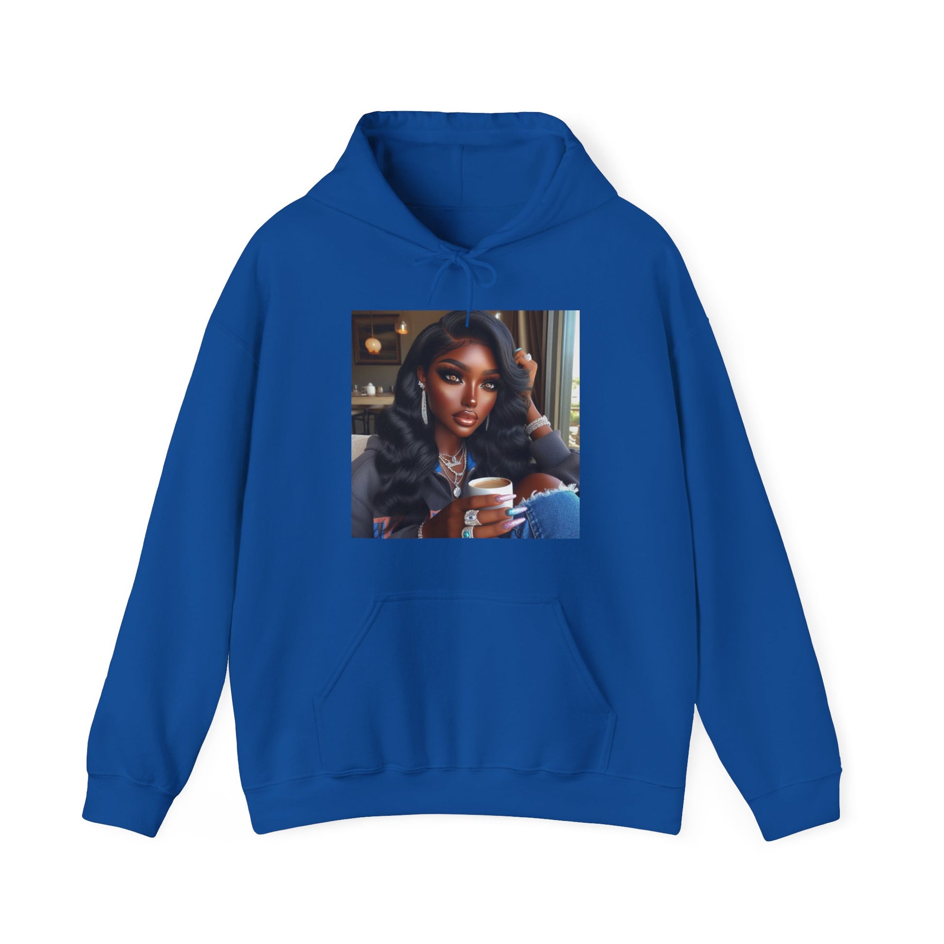 Coffee Break Hoodie Hoodie Printify Royal S