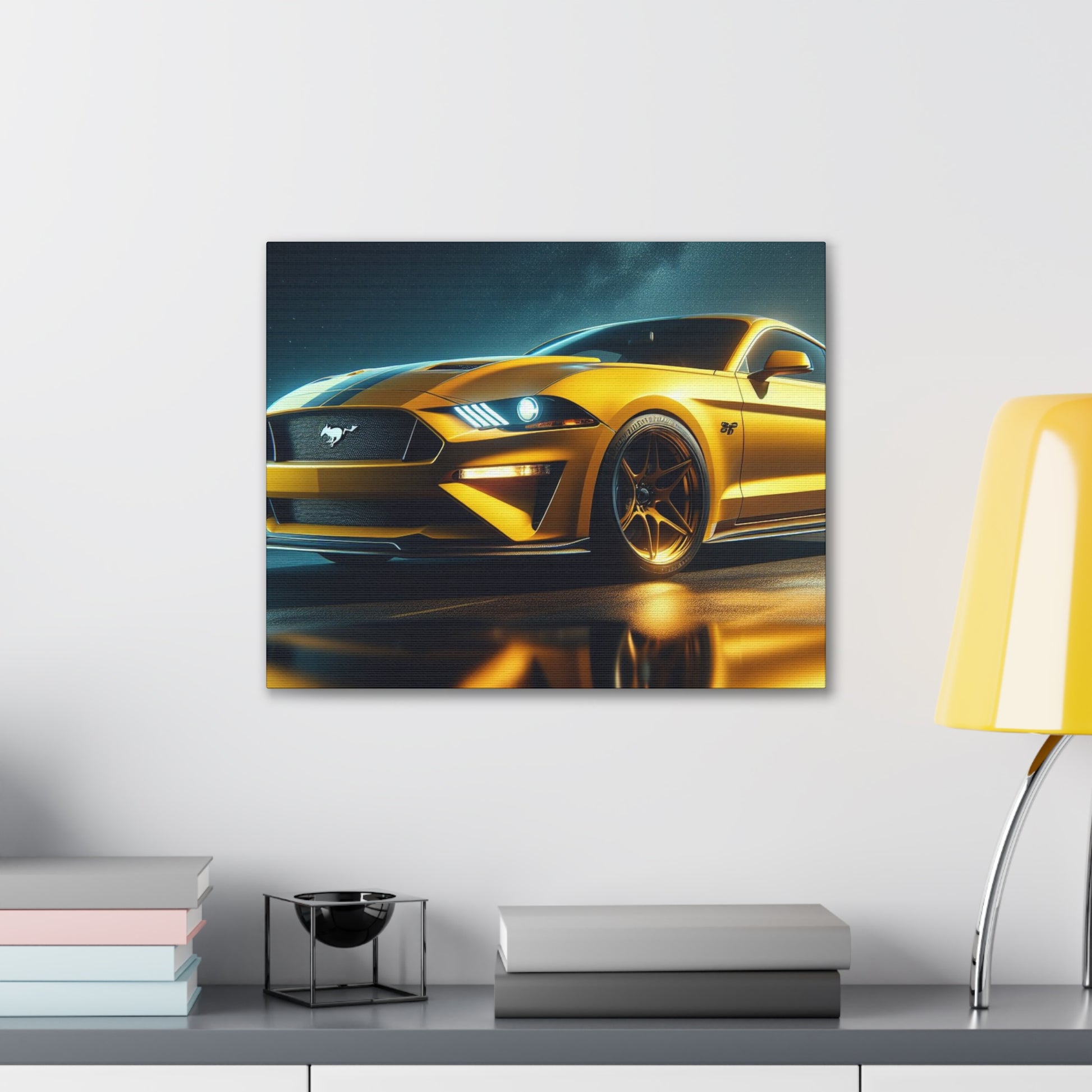 Yellow Mustang Canvas Canvas Printify 20″ x 16″ (Horizontal) 0.75''