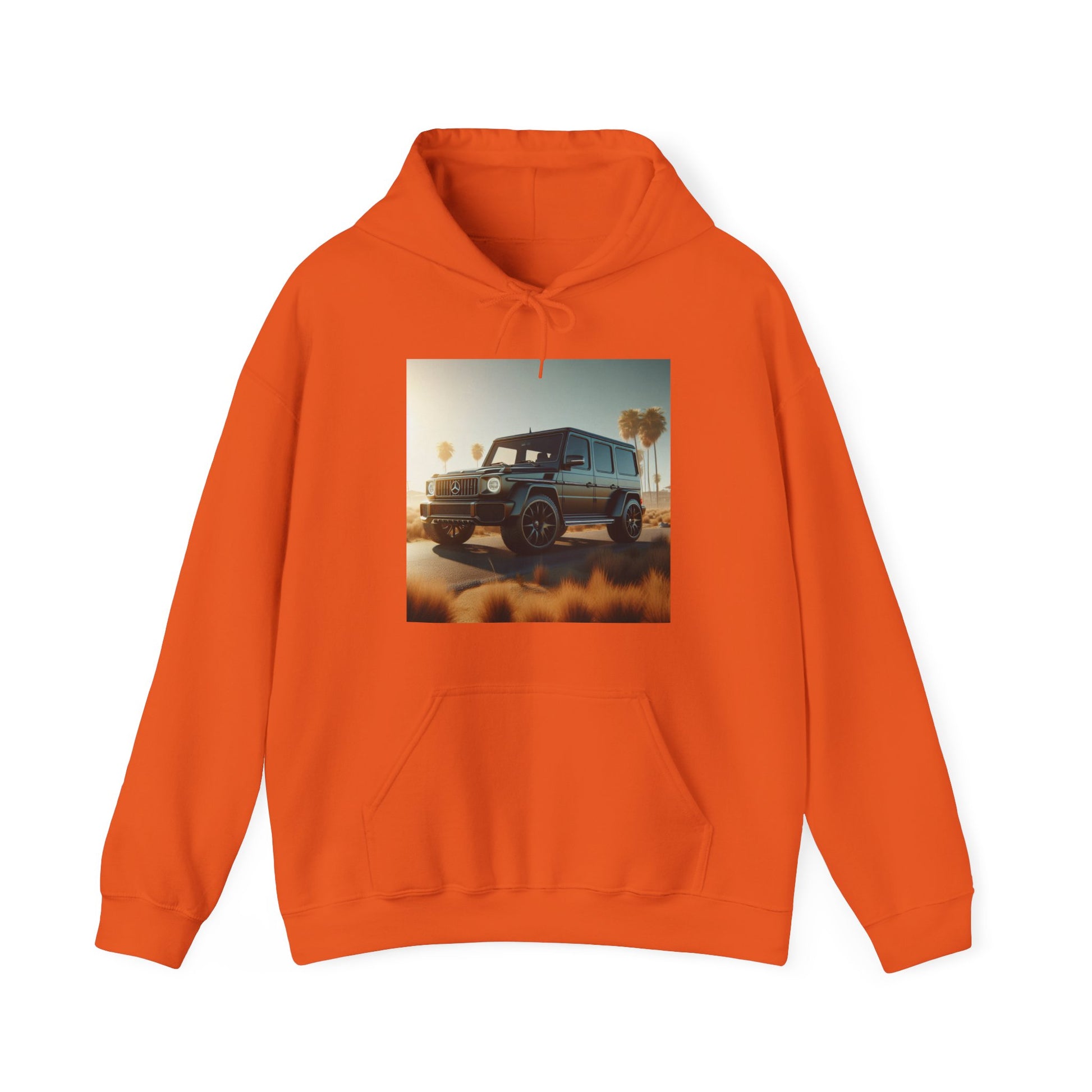 Black G-Wagon Hoodie Hoodie Printify Orange S