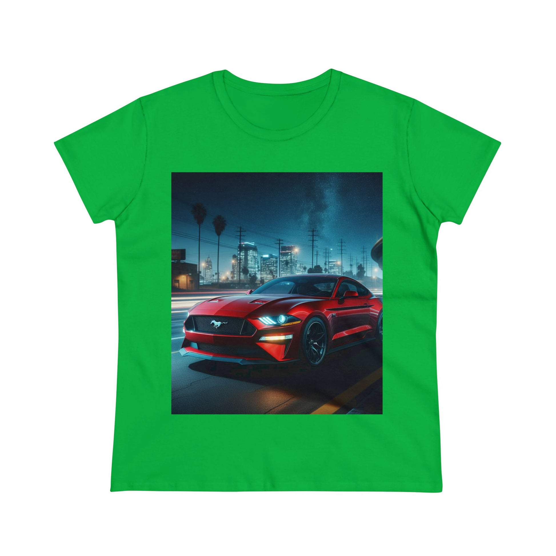 Red Mustang T-Shirt T-Shirt Printify Irish Green S