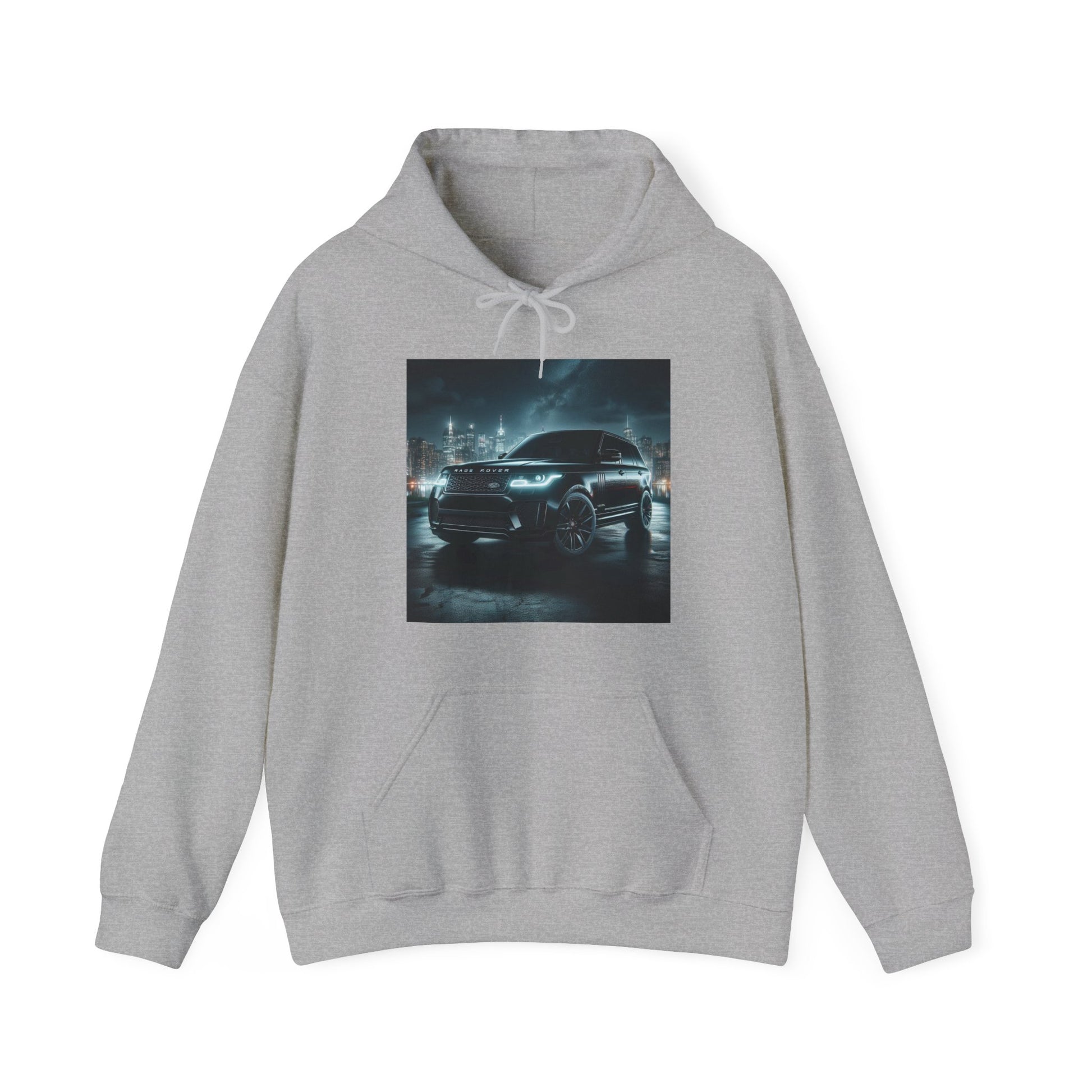 Black Range Rover Hoodie Hoodie Printify Sport Grey S