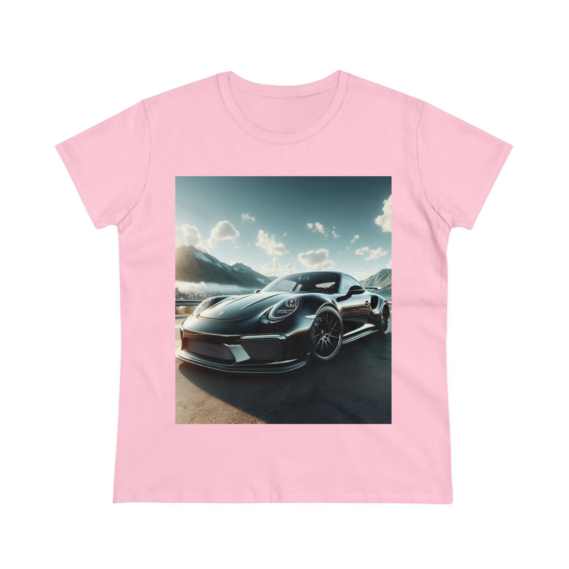 Black Porsche T-Shirt T-Shirt Printify Light Pink S