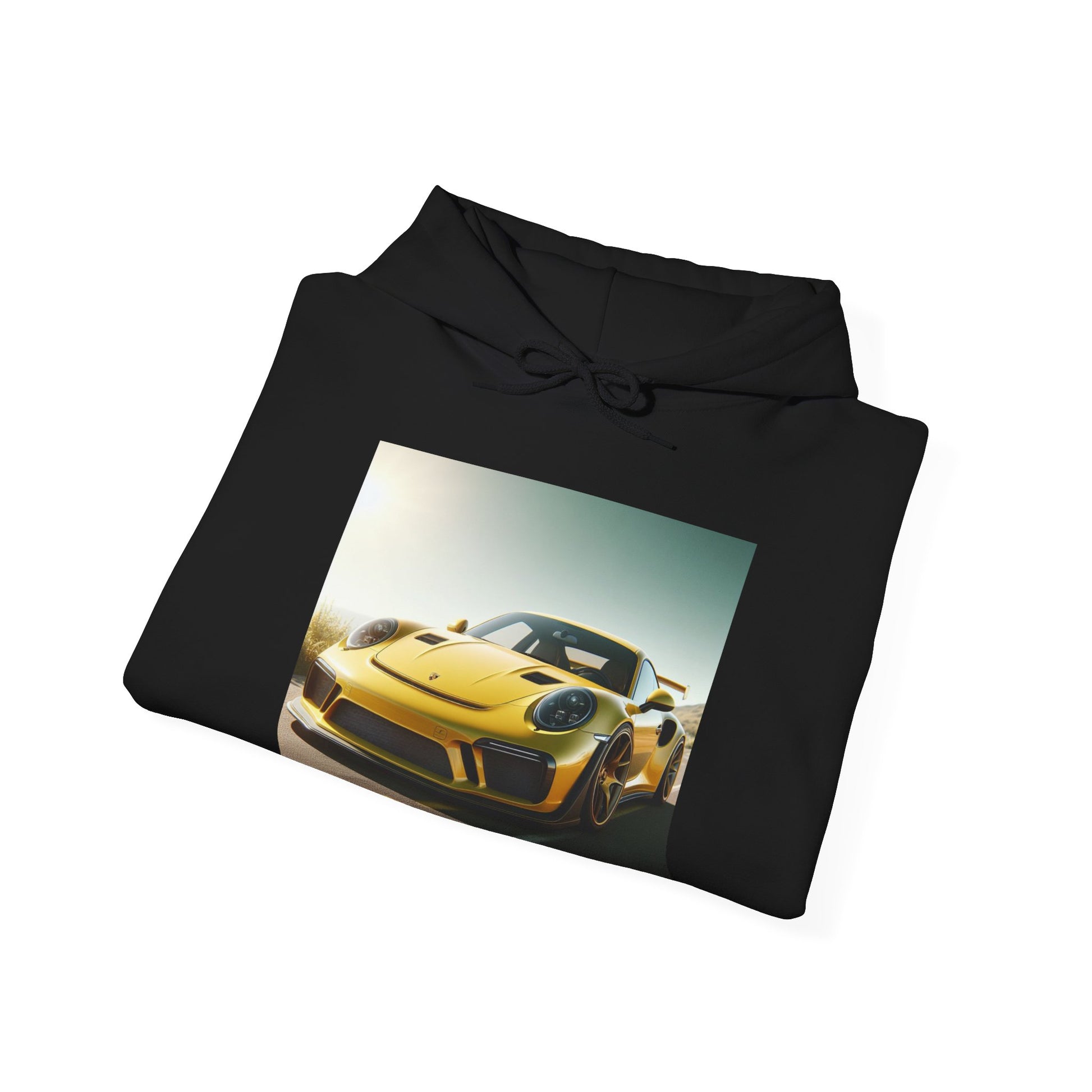 Yellow Porsche Hoodie Hoodie Printify