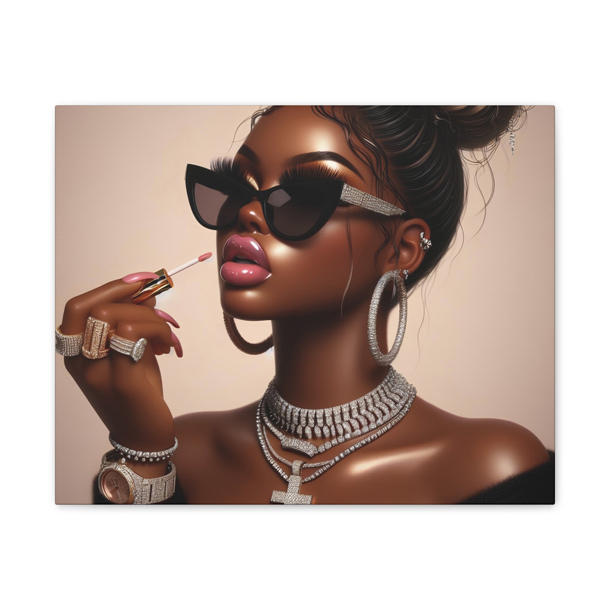 My Lip Gloss is Poppin Canvas Canvas Printify