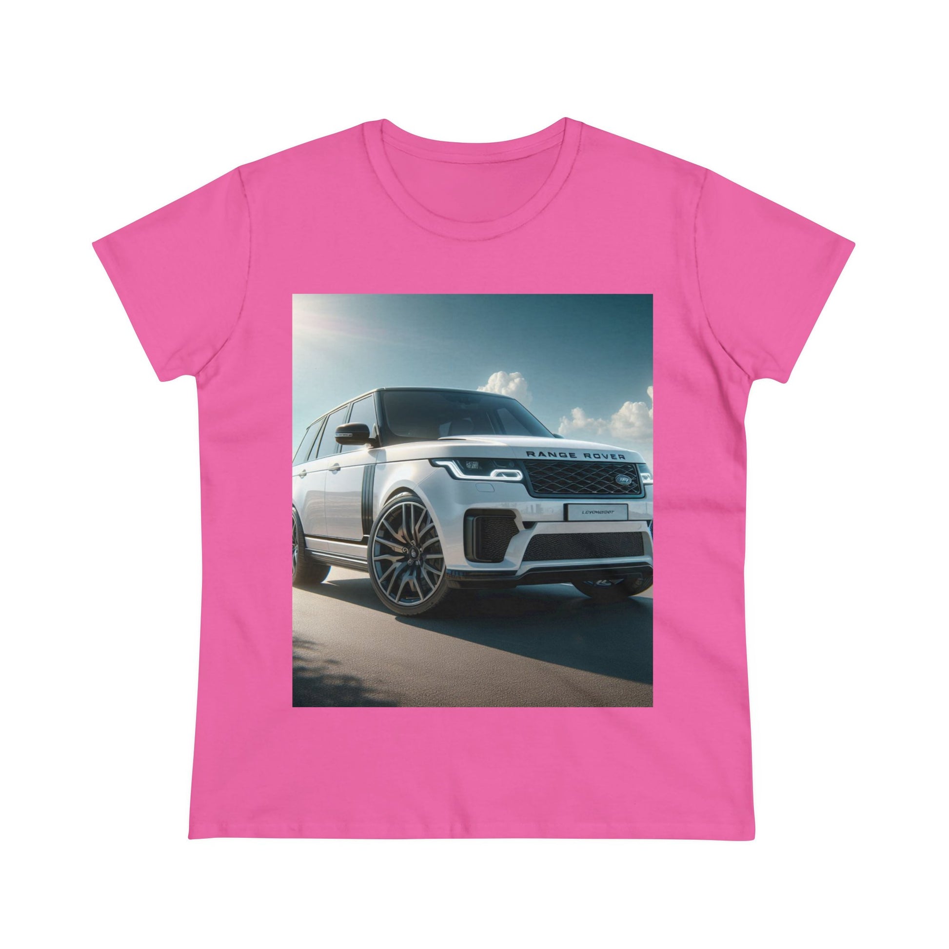 White Range Rover T-Shirt T-Shirt Printify Azalea S