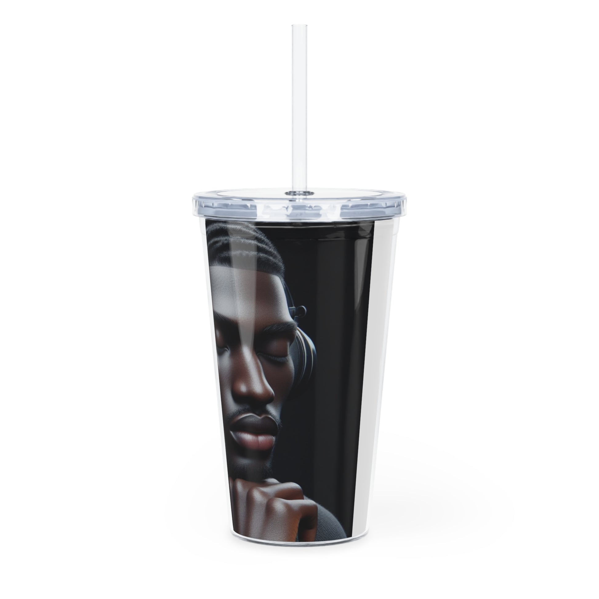 Music Vibes Tumbler with Straw Mug Printify