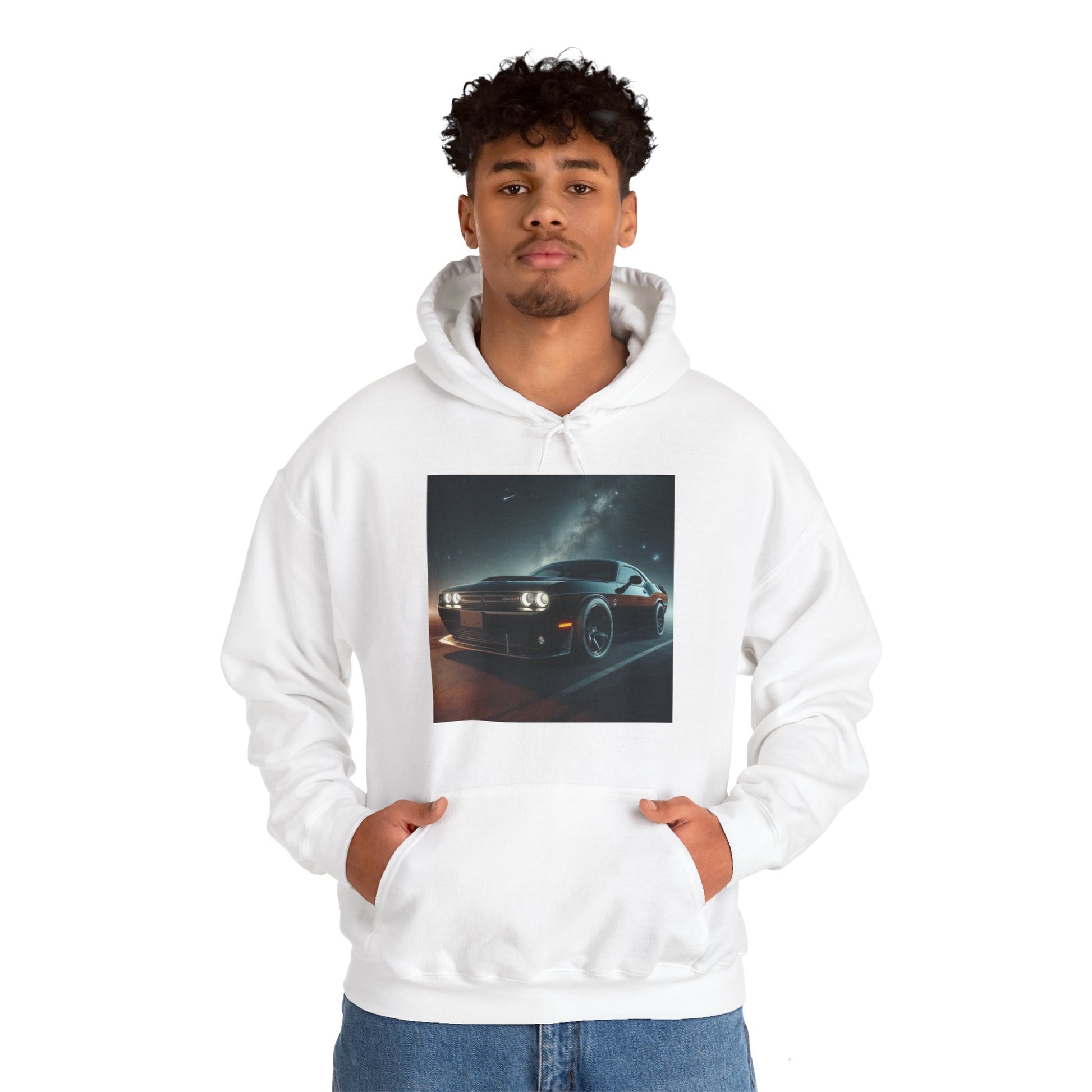 Black Challenger Hoodie Hoodie Printify