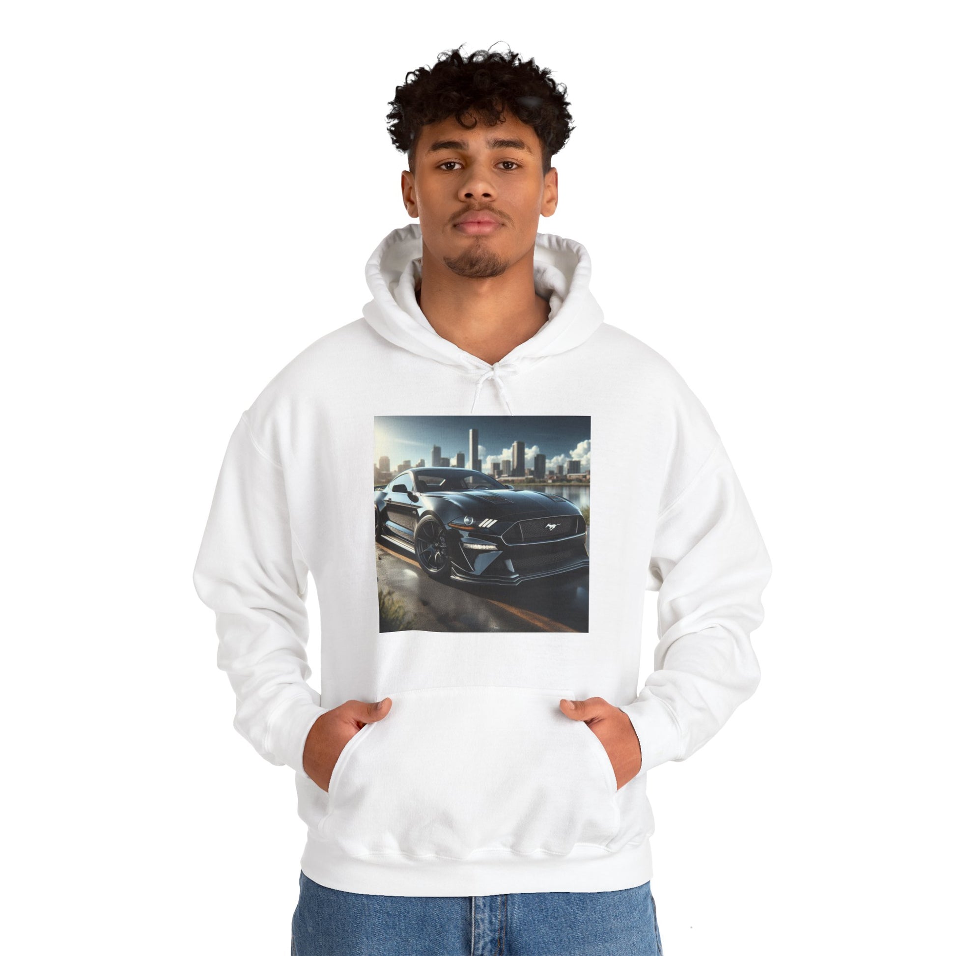 Black Mustang Hoodie Hoodie Printify