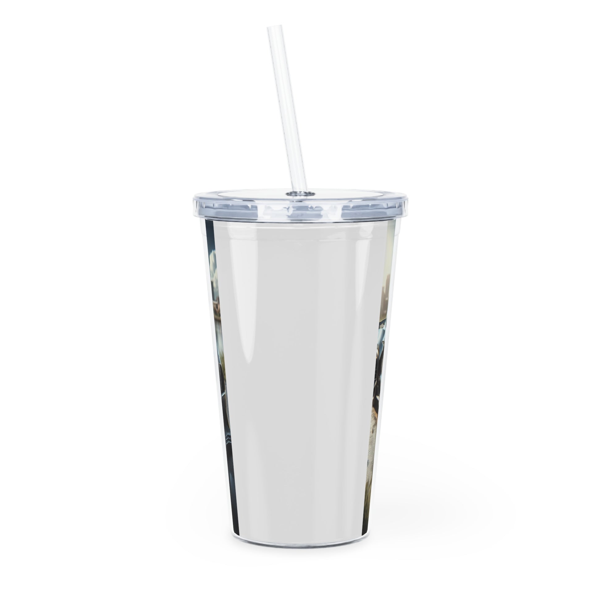 Black Mustang Tumbler with Straw Mug Printify