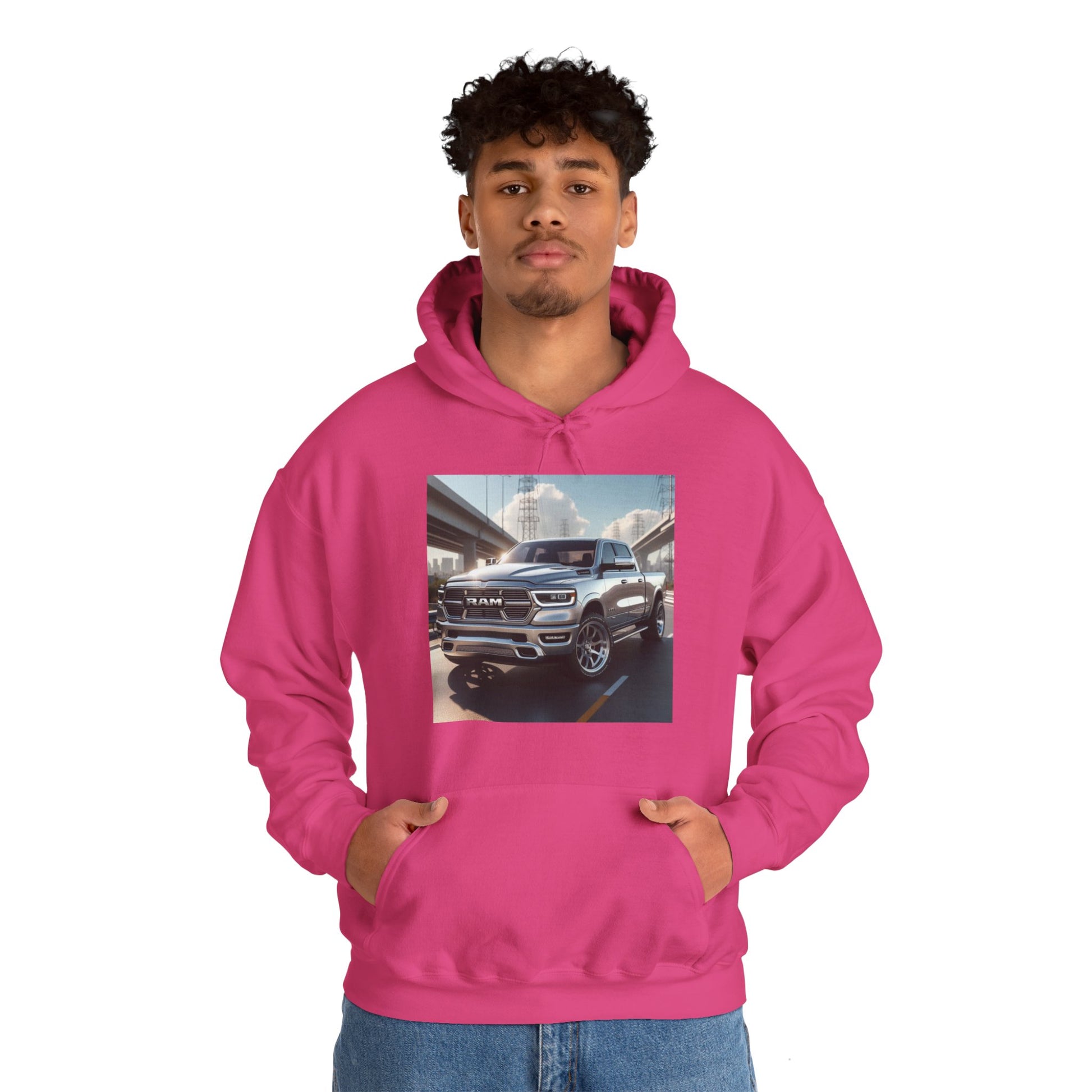 Silver Dodge Ram Hoodie Hoodie Printify