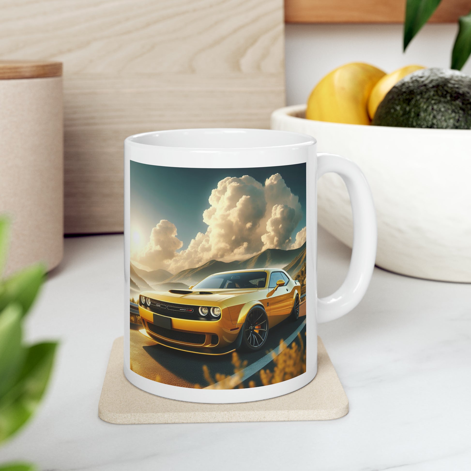 Yellow Challenger Mug Mug Printify