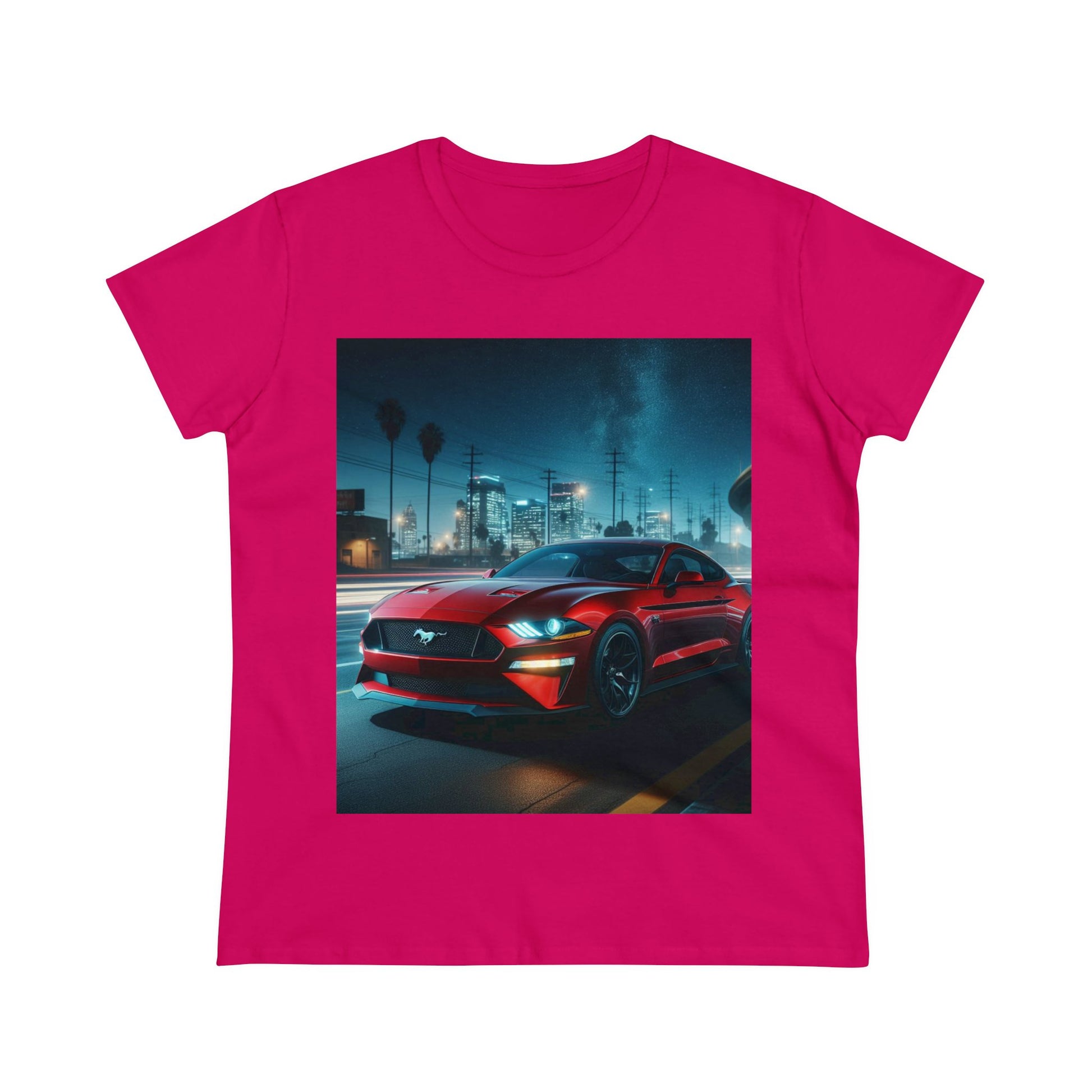 Red Mustang T-Shirt T-Shirt Printify Heliconia S