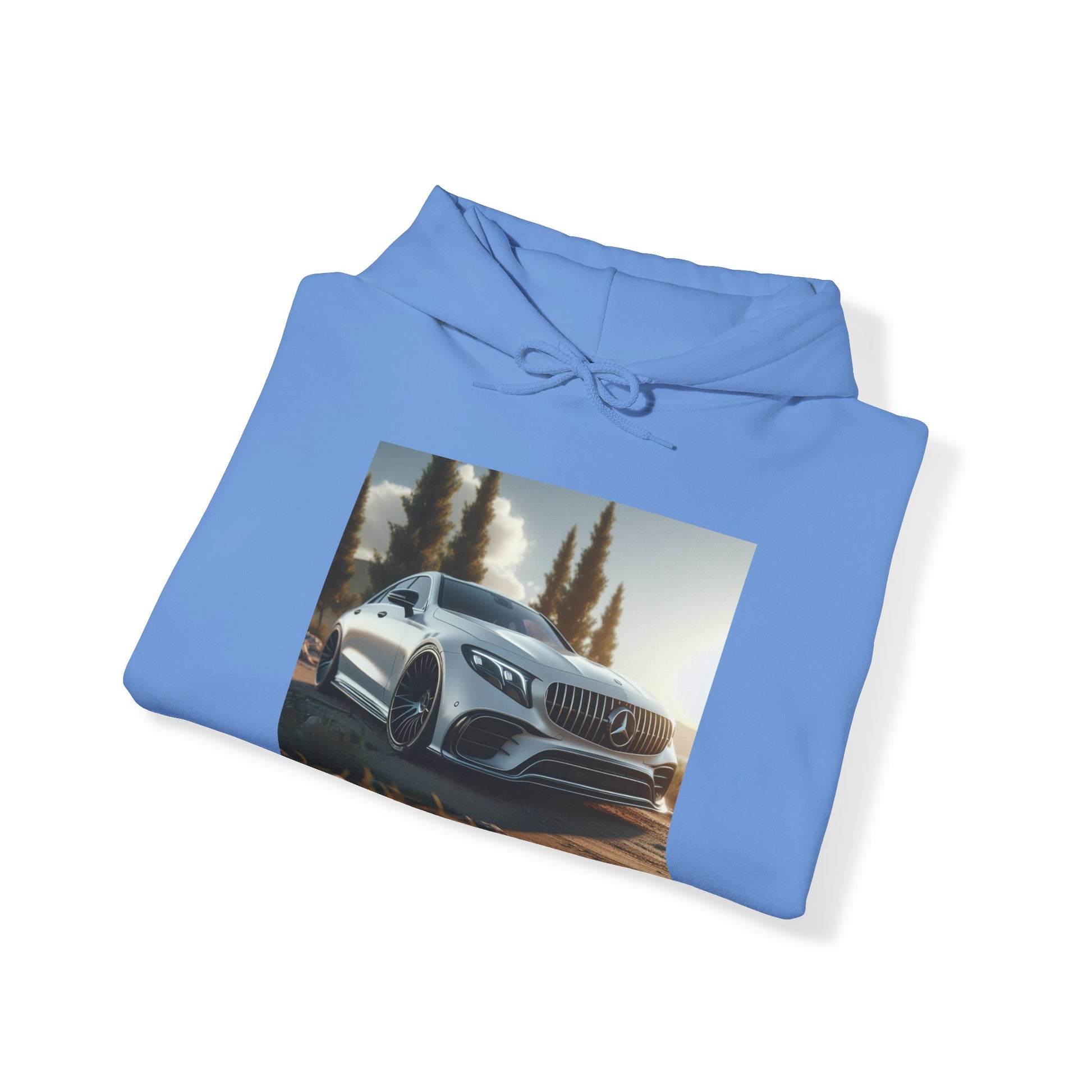 White Mercedes Hoodie Hoodie Printify