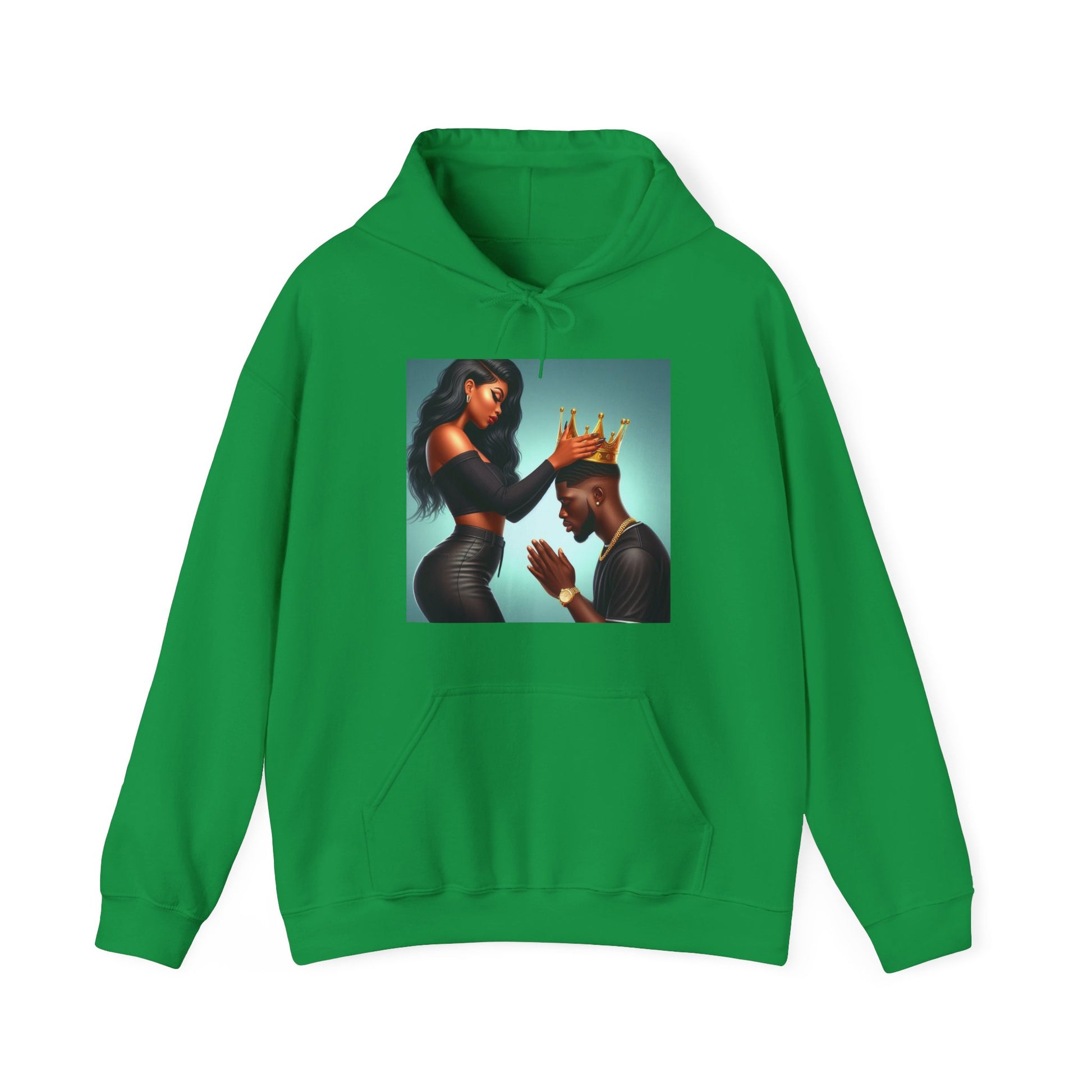My King Hoodie Hoodie Printify Irish Green S