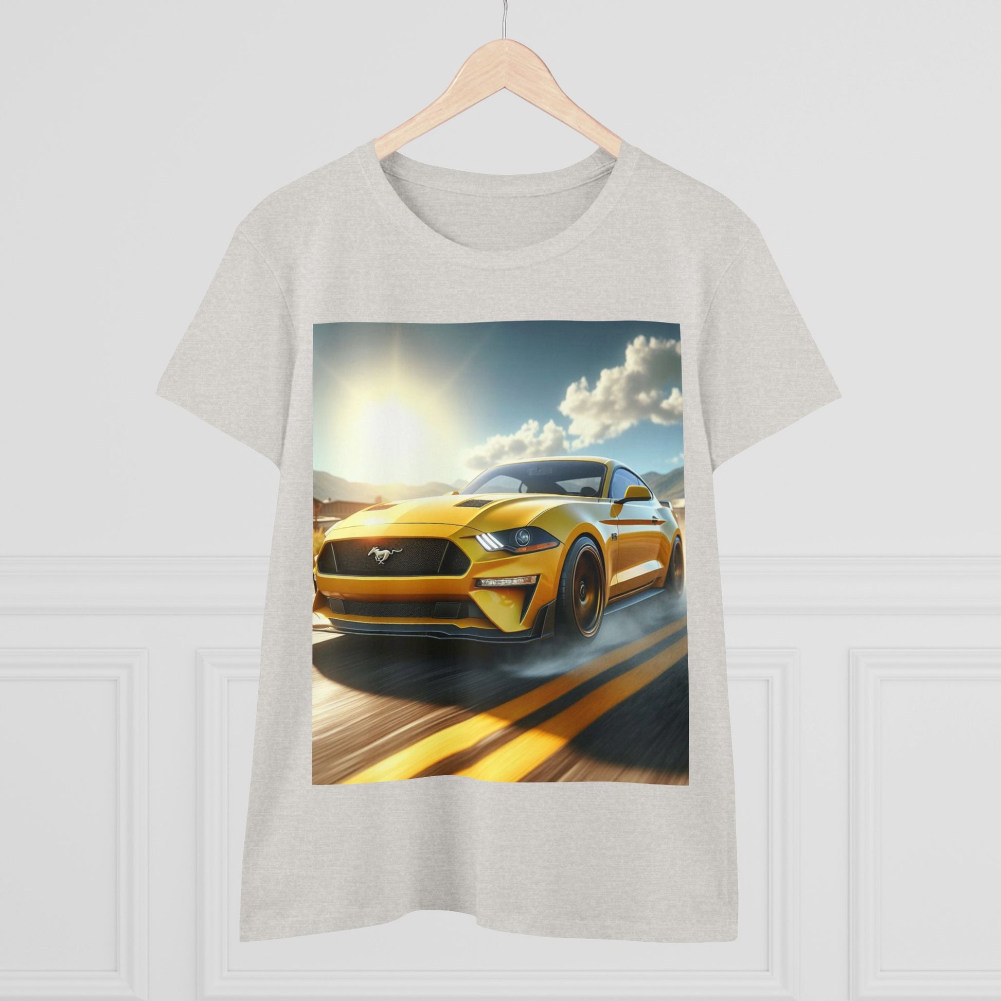 Yellow Mustang T-Shirt T-Shirt Printify