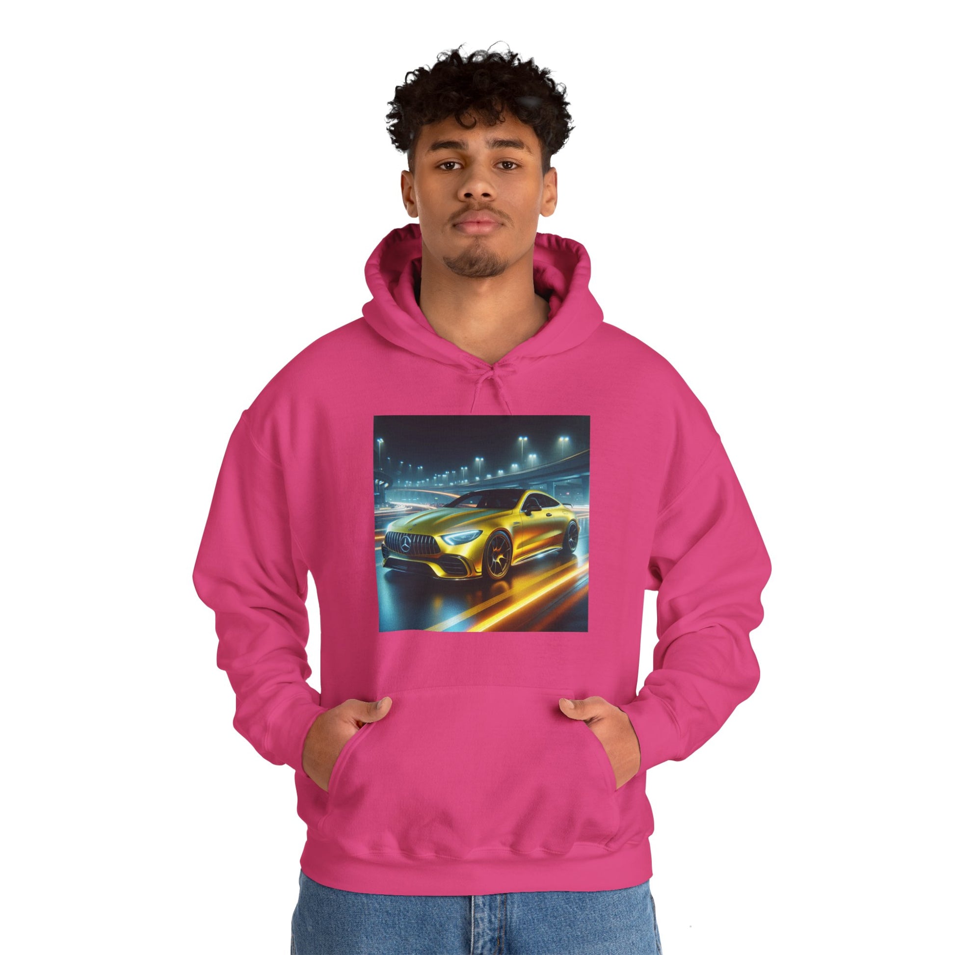 Yellow Mercedes Hoodie Hoodie Printify