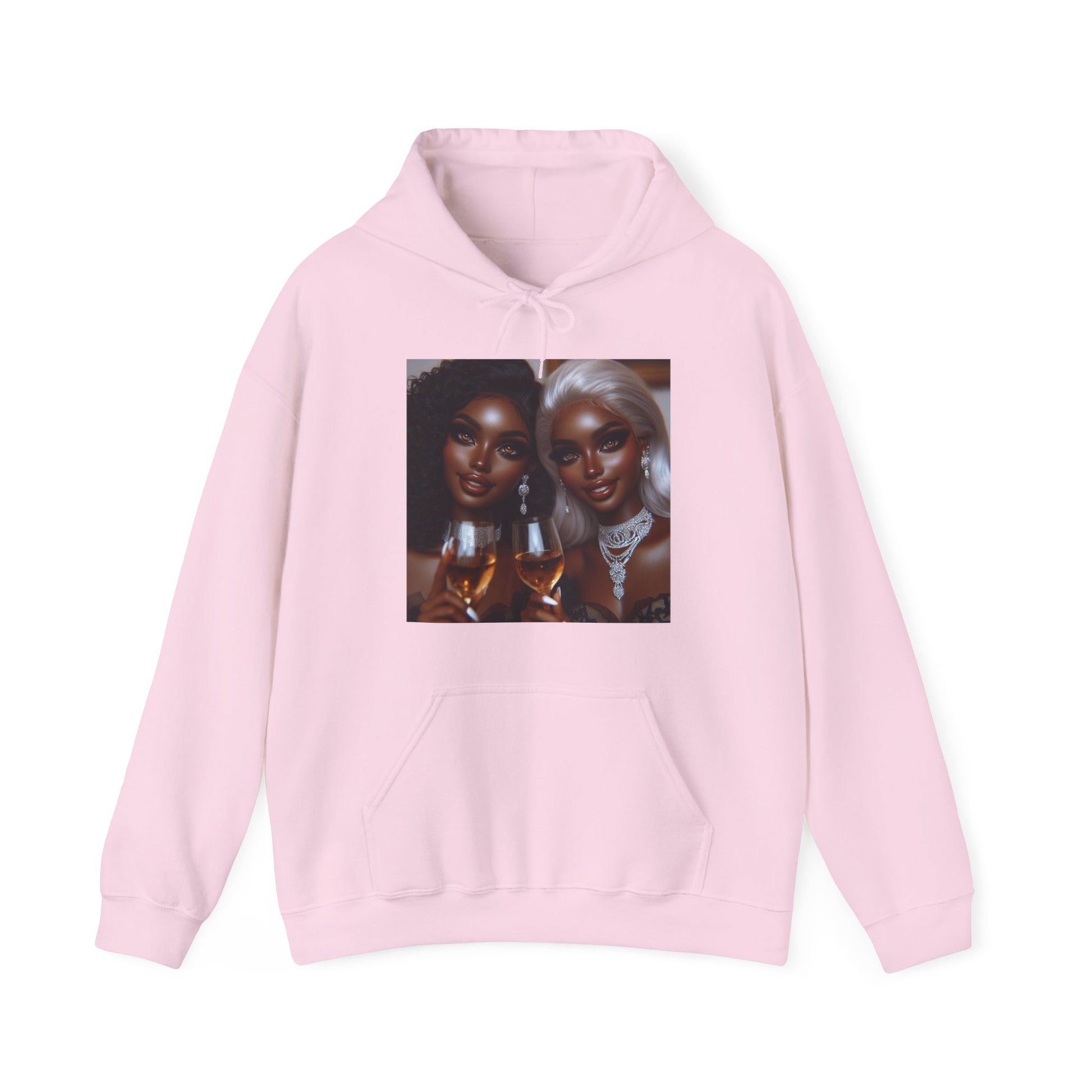 Cheers Hoodie Hoodie Printify Light Pink S