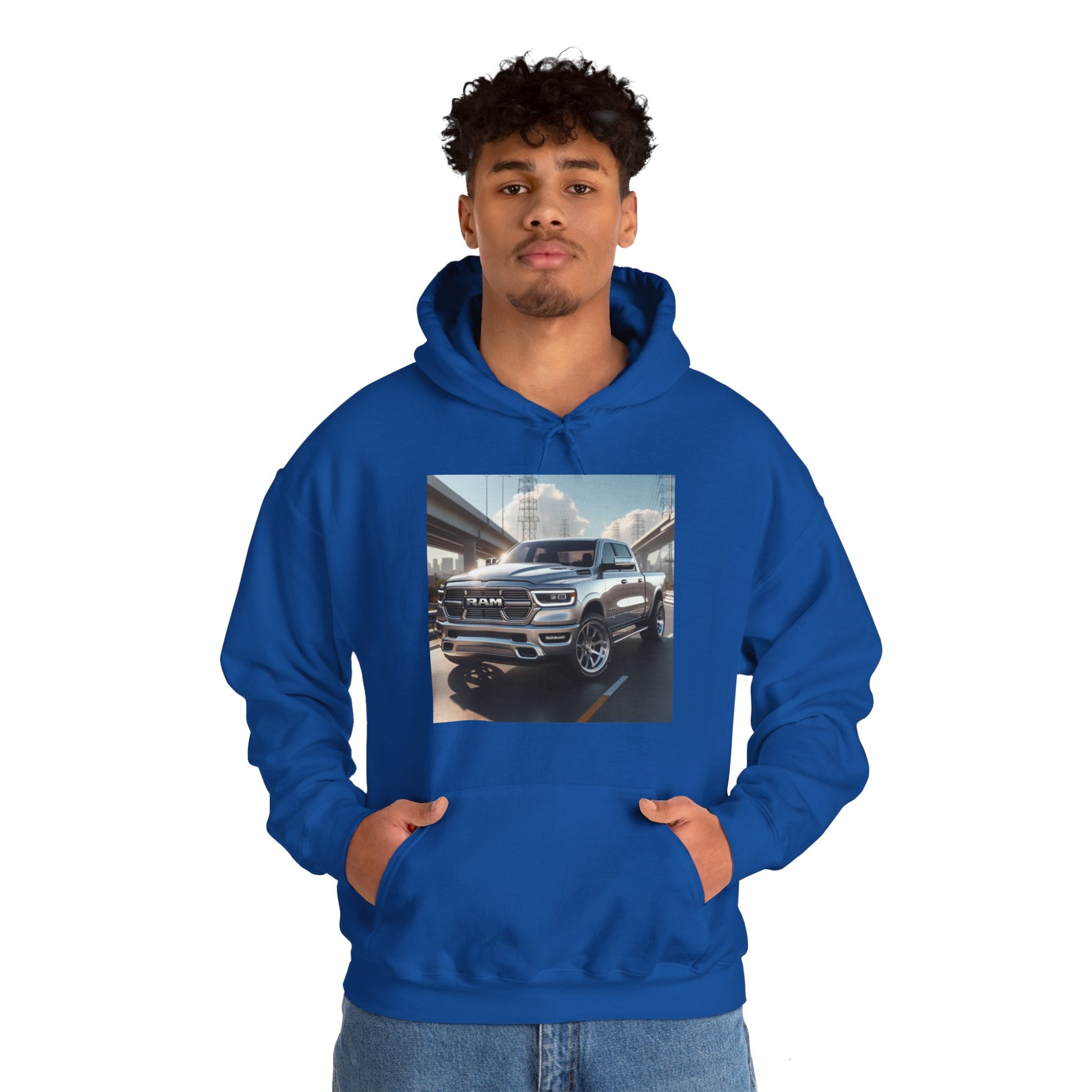 Silver Dodge Ram Hoodie Hoodie Printify