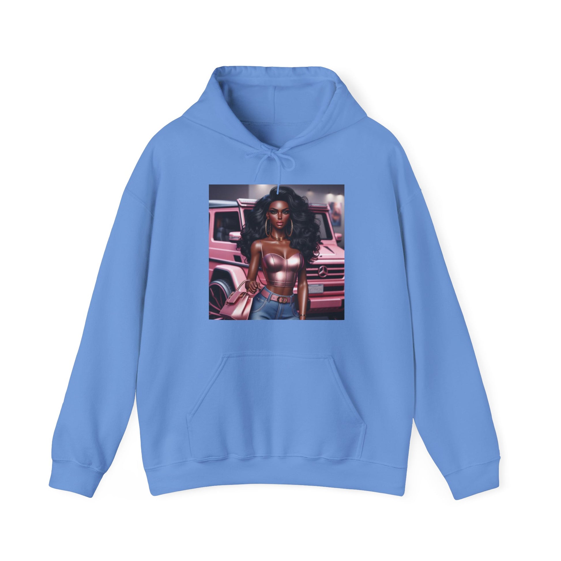 Pink Luxury Hoodie Hoodie Printify Carolina Blue S