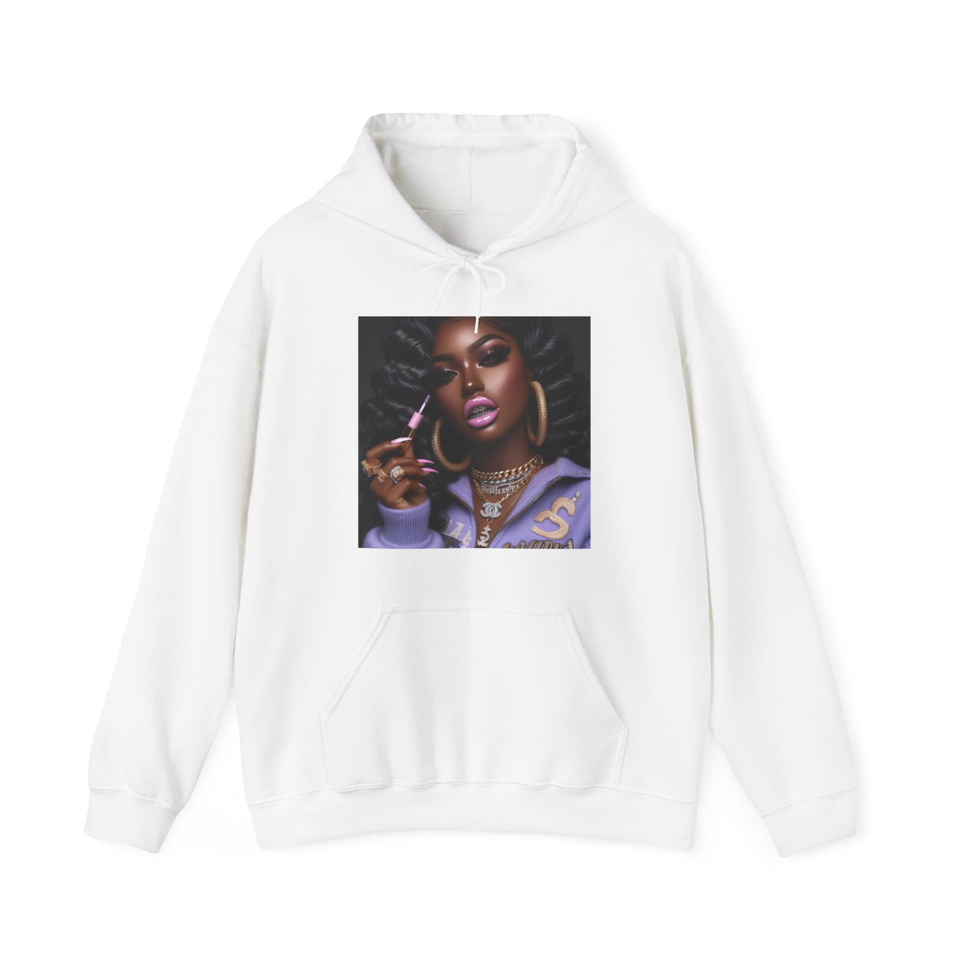 Gloss Up Hoodie Hoodie Printify White S