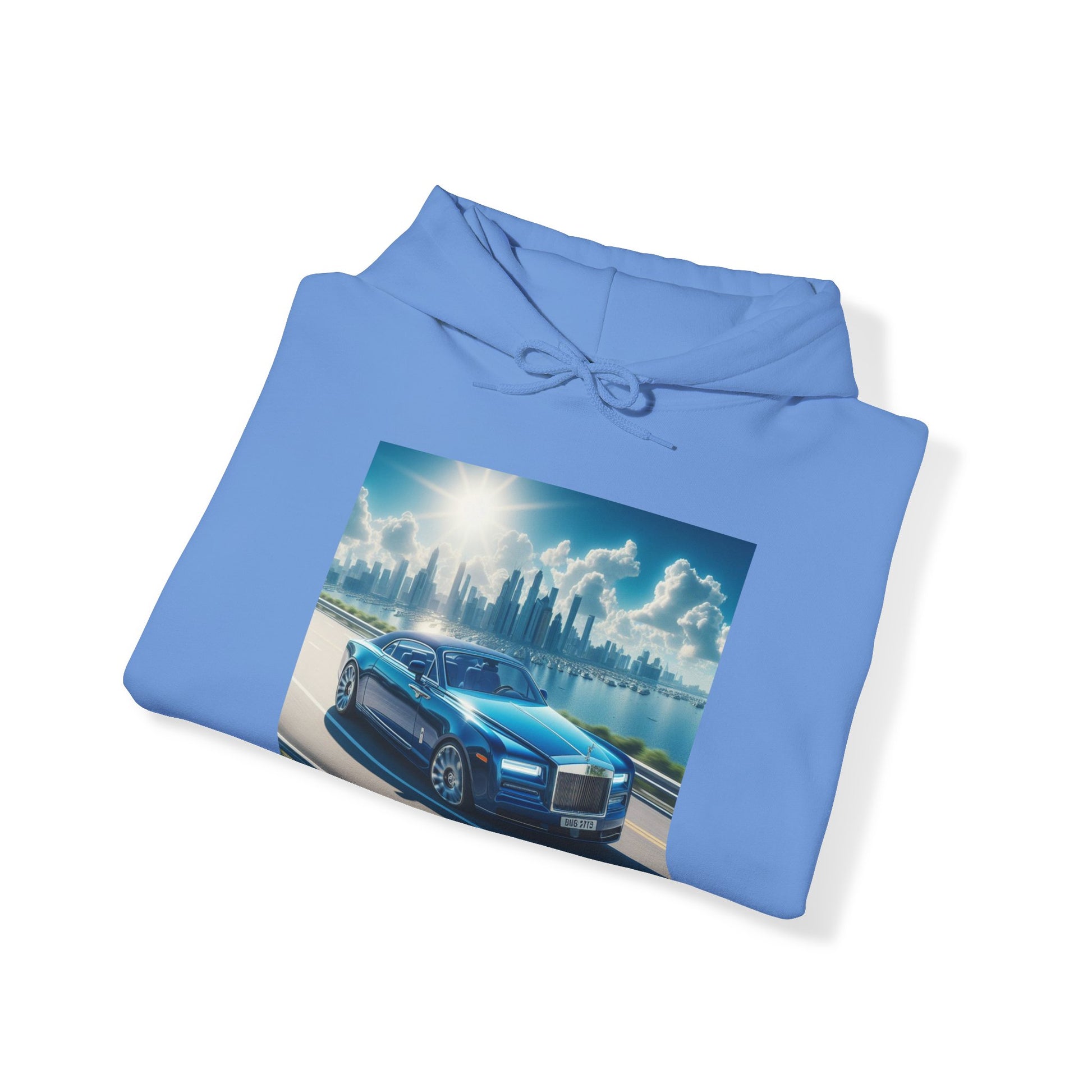 Blue Rolls Royce Hoodie Hoodie Printify