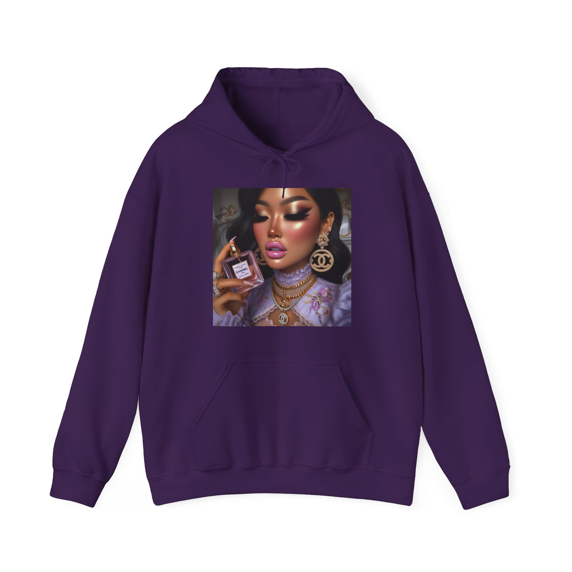 Chanel Please Hoodie Hoodie Printify Purple S