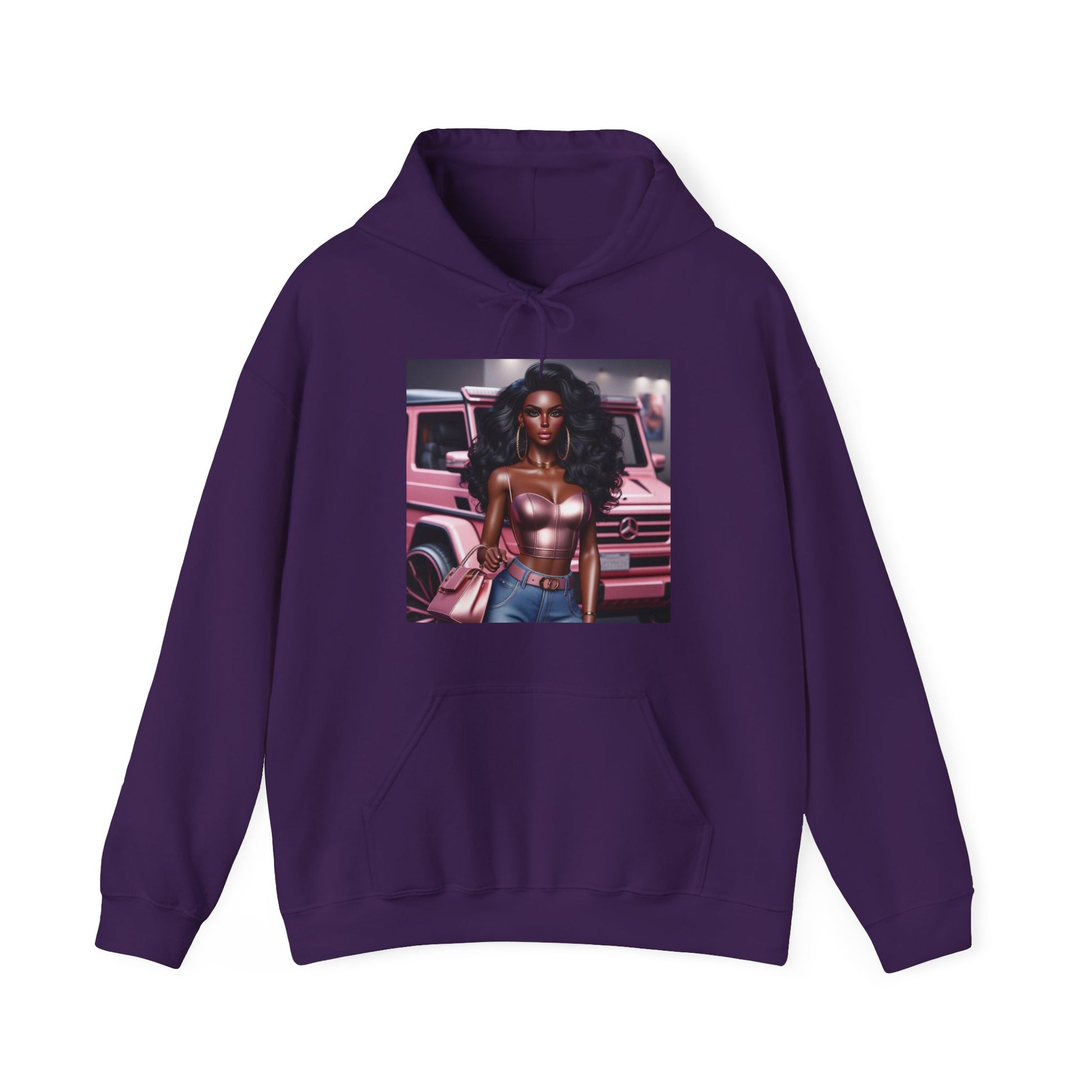 Pink Luxury Hoodie Hoodie Printify Purple S
