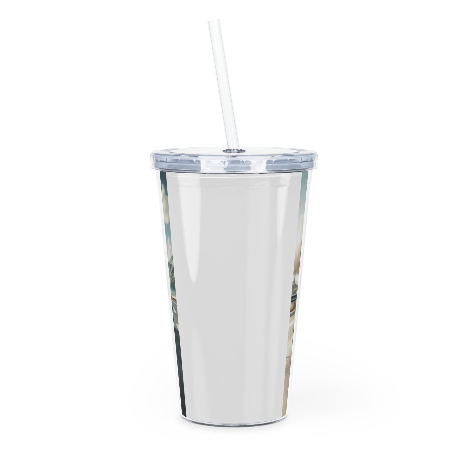 Black Porsche Tumbler with Straw Mug Printify