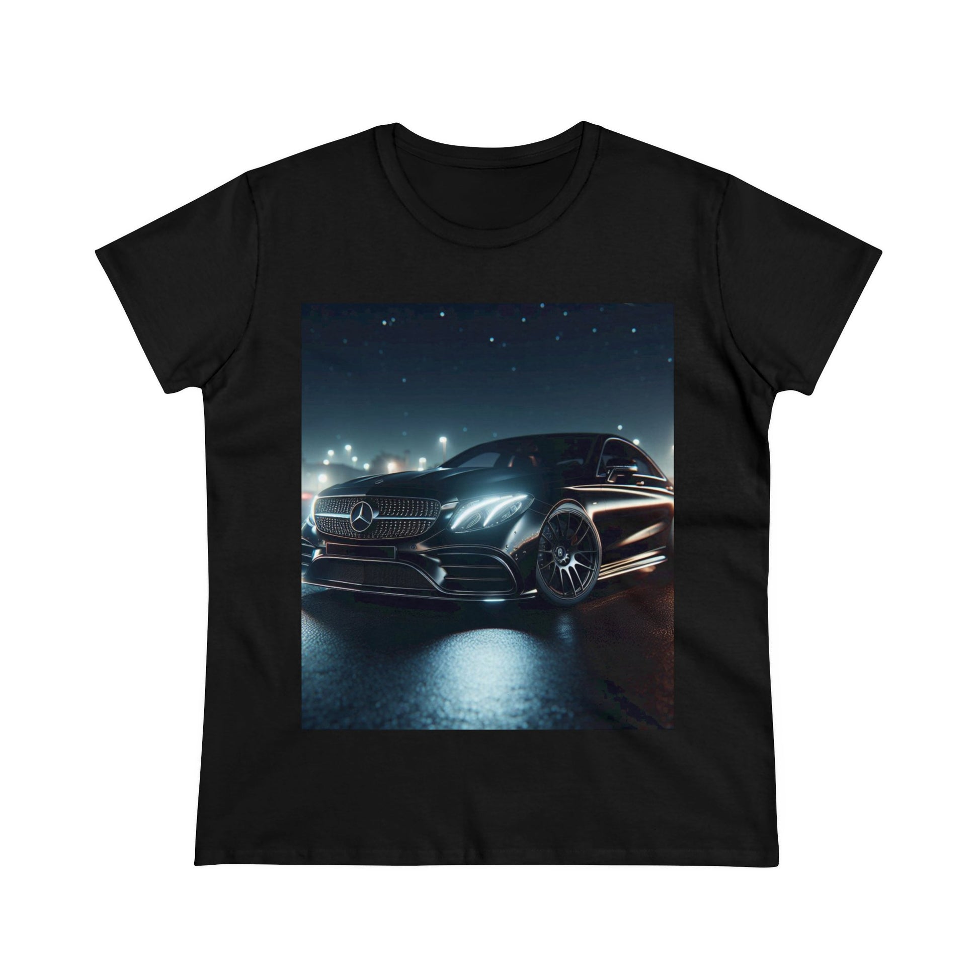 Black Mercedes T-Shirt T-Shirt Printify Black S