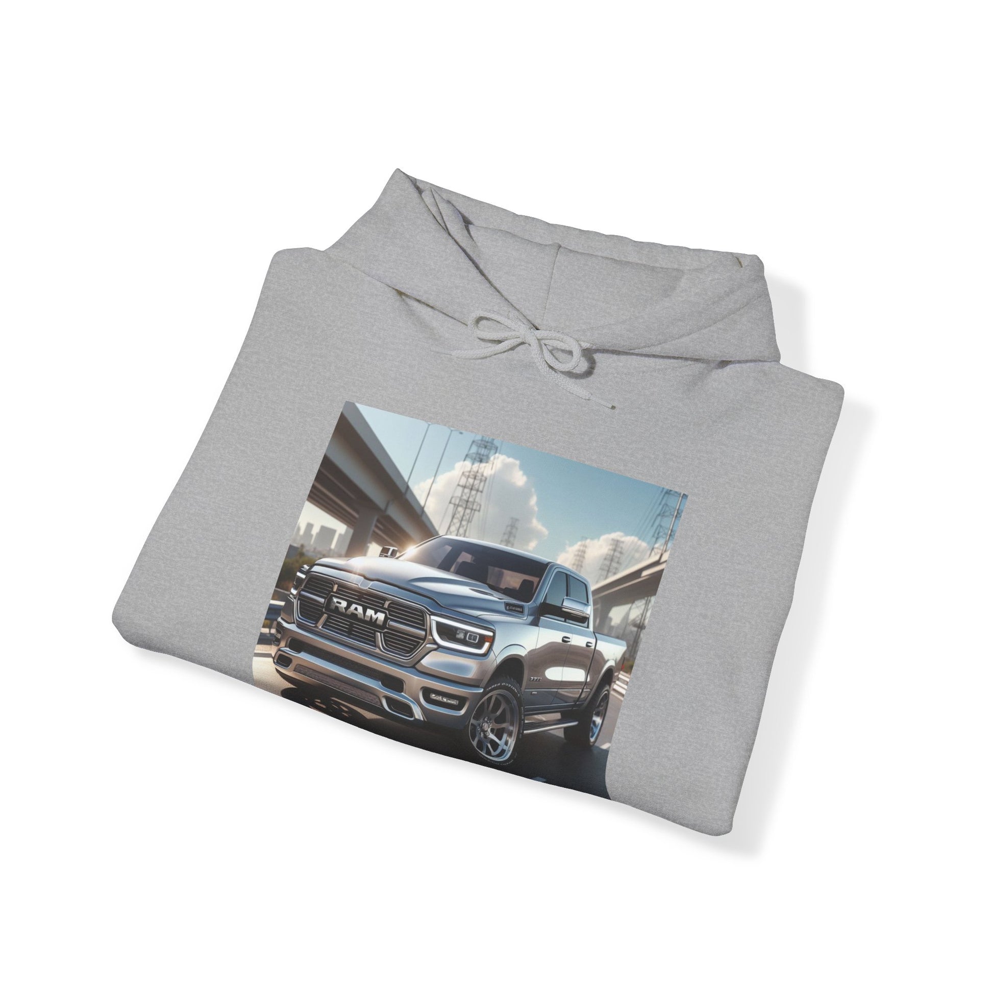 Silver Dodge Ram Hoodie Hoodie Printify