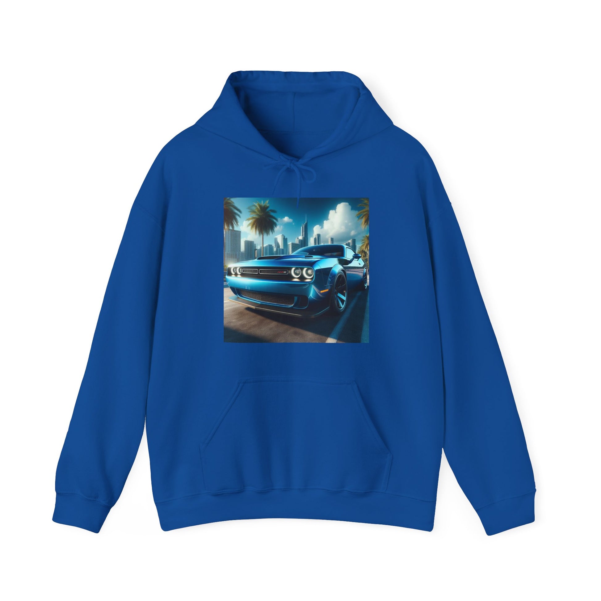 Blue Challenger Hoodie Hoodie Printify Royal S
