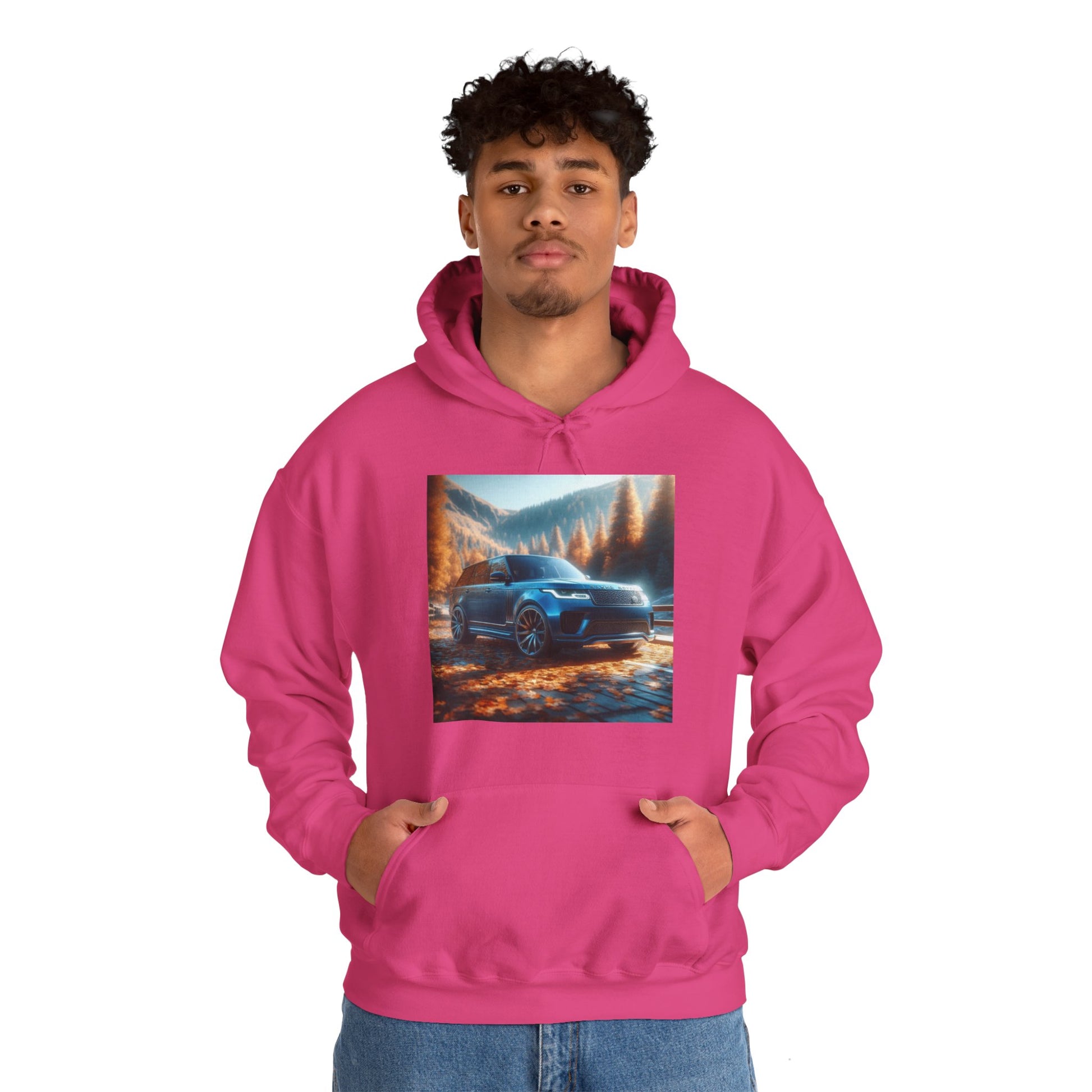 Blue Range Rover Hoodie Hoodie Printify
